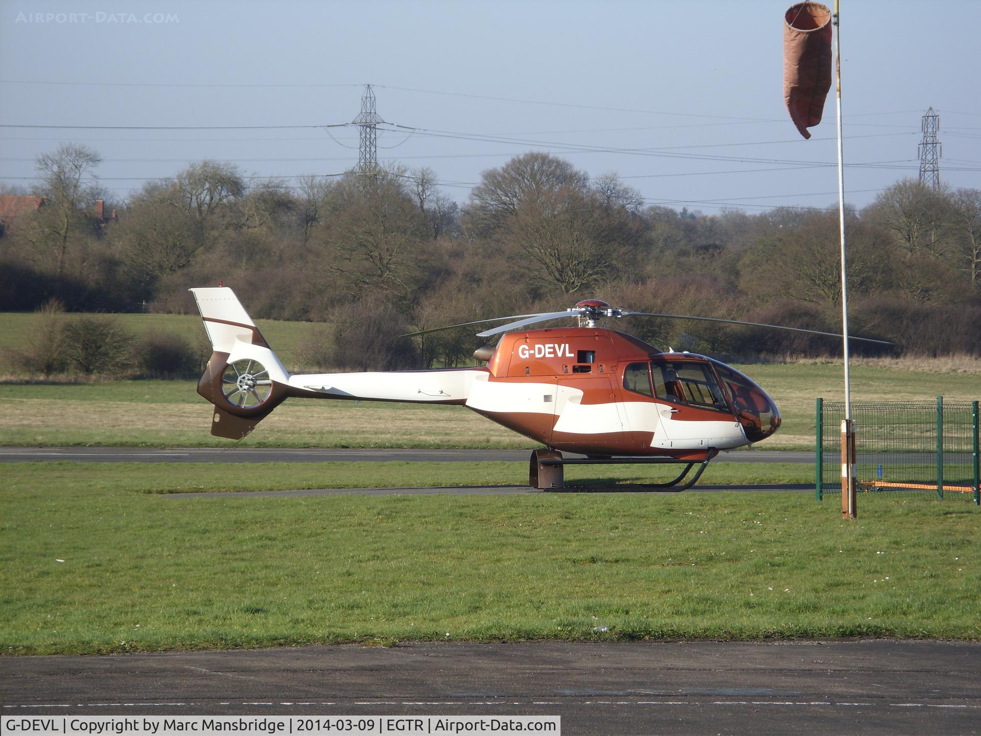 G-DEVL, 2001 Eurocopter EC-120B Colibri C/N 1273, Parked at Elstree airfield EGTR