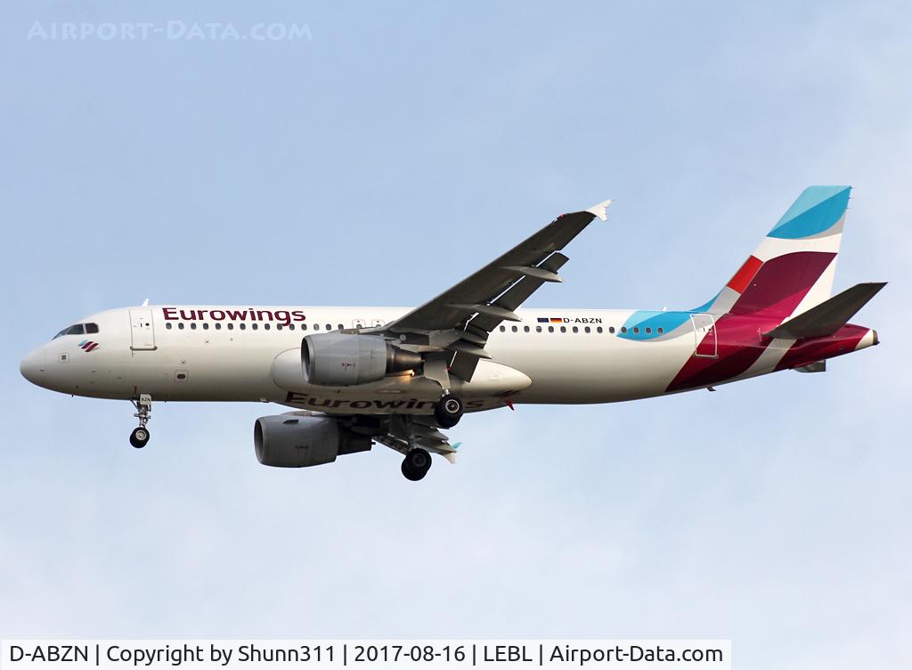 D-ABZN, 2007 Airbus A320-216 C/N 3080, Landing rwy 07L