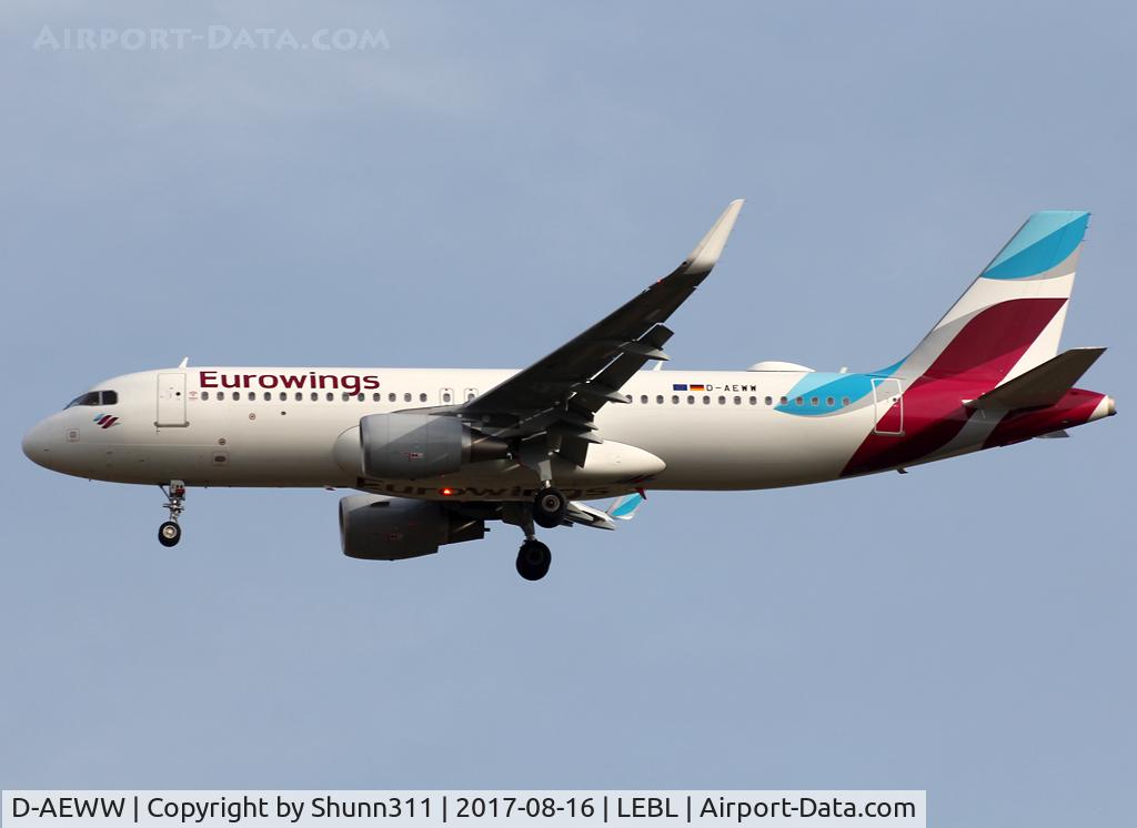 D-AEWW, 2017 Airbus A320-214 C/N 7615, Landing rwy 07L