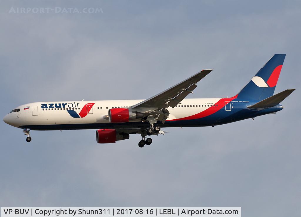 VP-BUV, 1991 Boeing 767-3Q8/ER C/N 24745/355, Landing rwy 07L