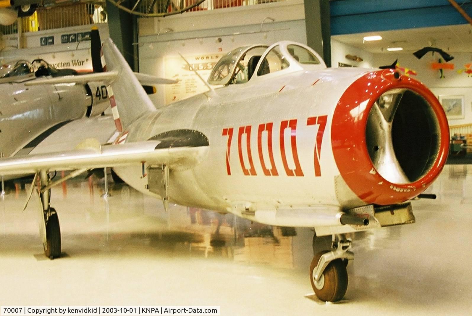 70007, Mikoyan-Gurevich MiG-15 C/N Not found 70007, On display at the Museum of Naval Aviation, Pensacola.