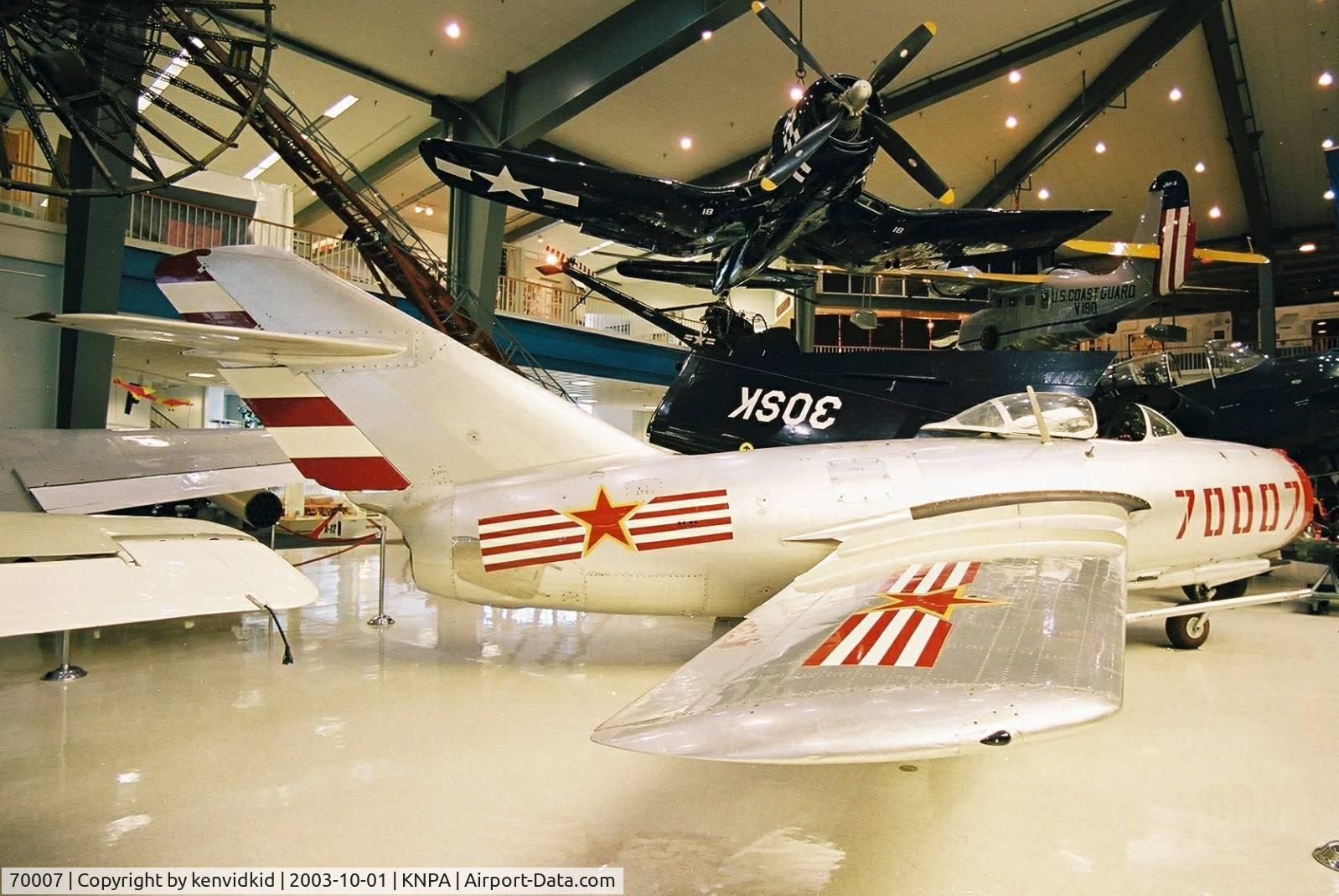 70007, Mikoyan-Gurevich MiG-15 C/N Not found 70007, On display at the Museum of Naval Aviation, Pensacola.