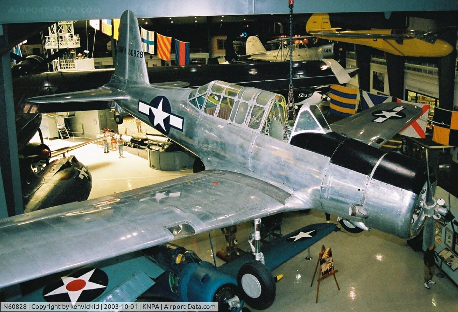 N60828, 1941 Consolidated Vultee BT-13A C/N 2935, On display at the Museum of Naval Aviation, Pensacola.