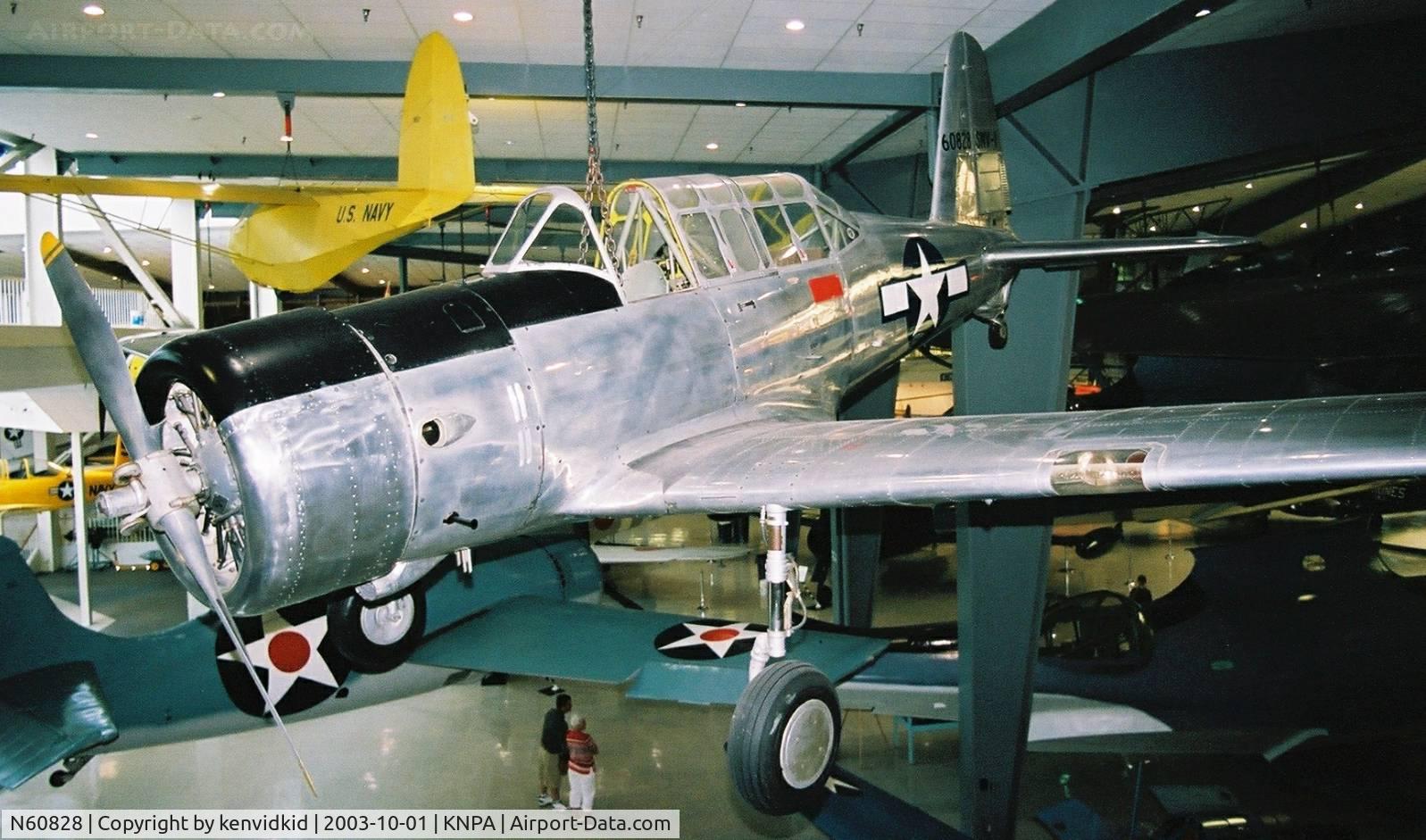 N60828, 1941 Consolidated Vultee BT-13A C/N 2935, On display at the Museum of Naval Aviation, Pensacola.