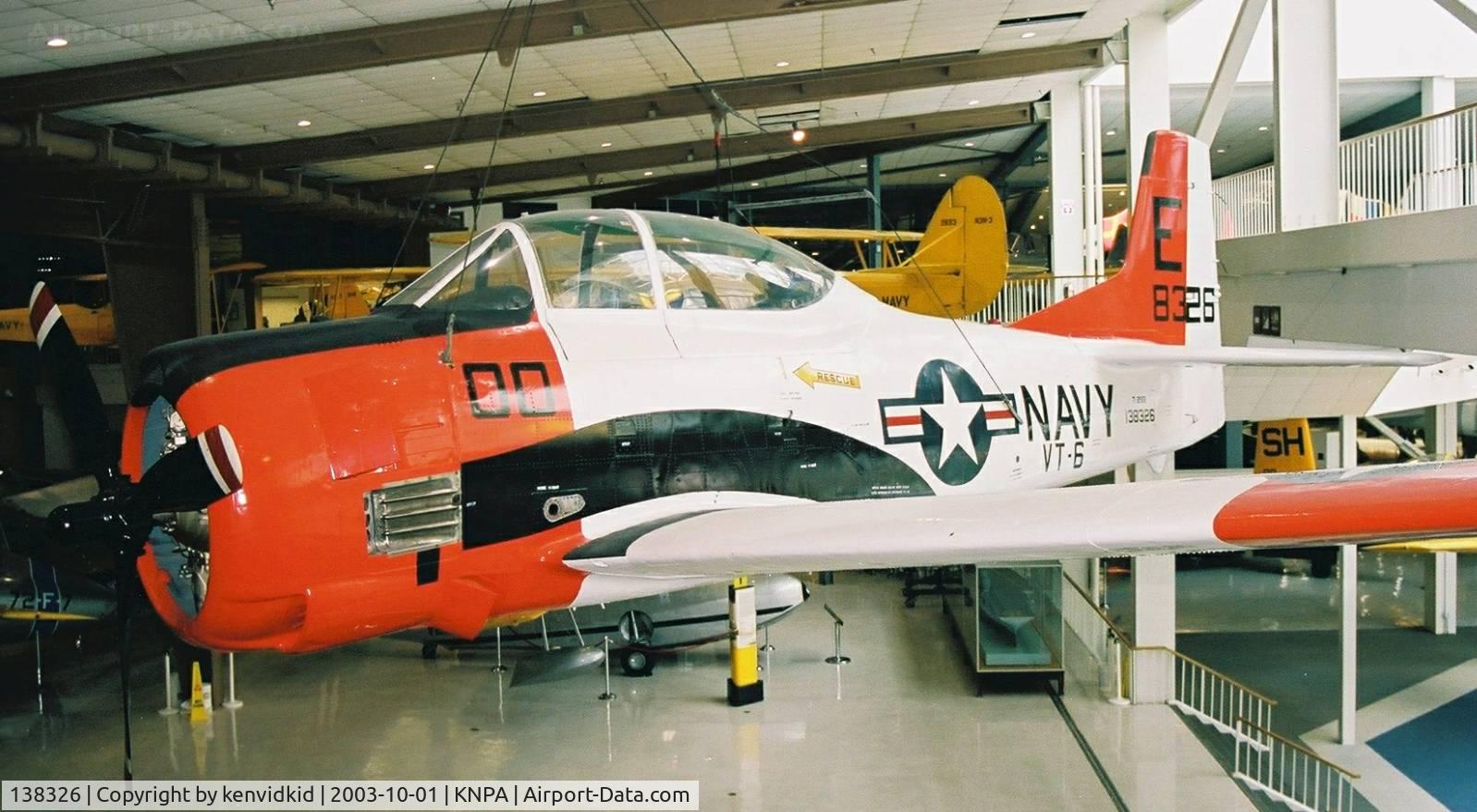 138326, North American T-28B Trojan C/N 200-397, On display at the Museum of Naval Aviation, Pensacola.