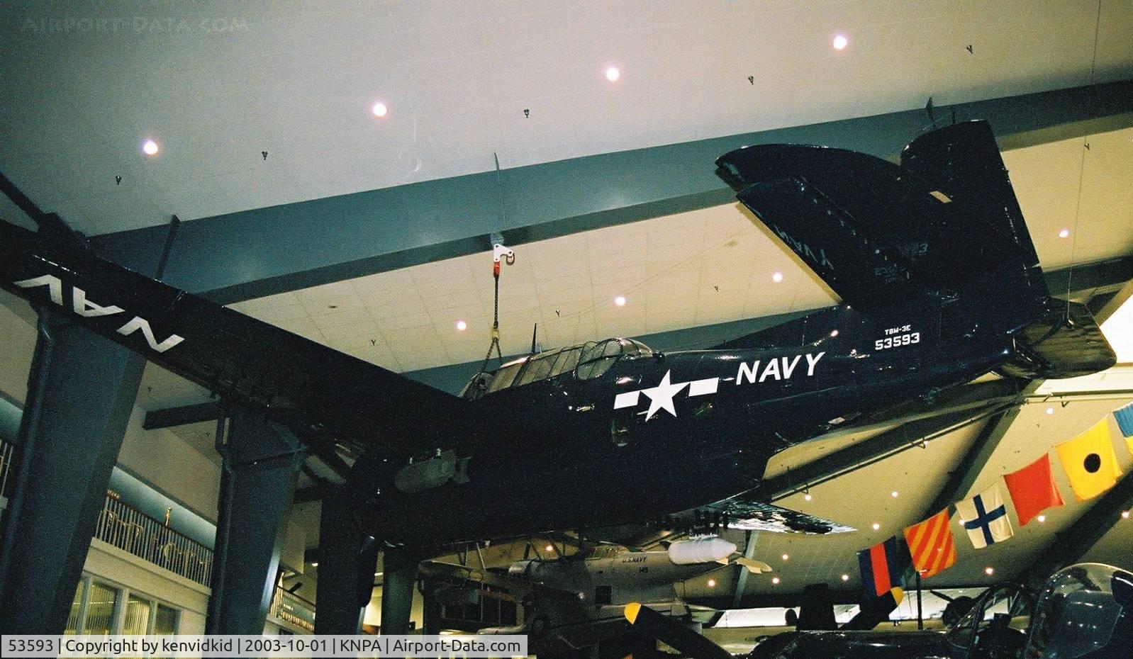 53593, 1945 Grumman TBM-3E Avenger C/N 3655, On display at the Museum of Naval Aviation, Pensacola.