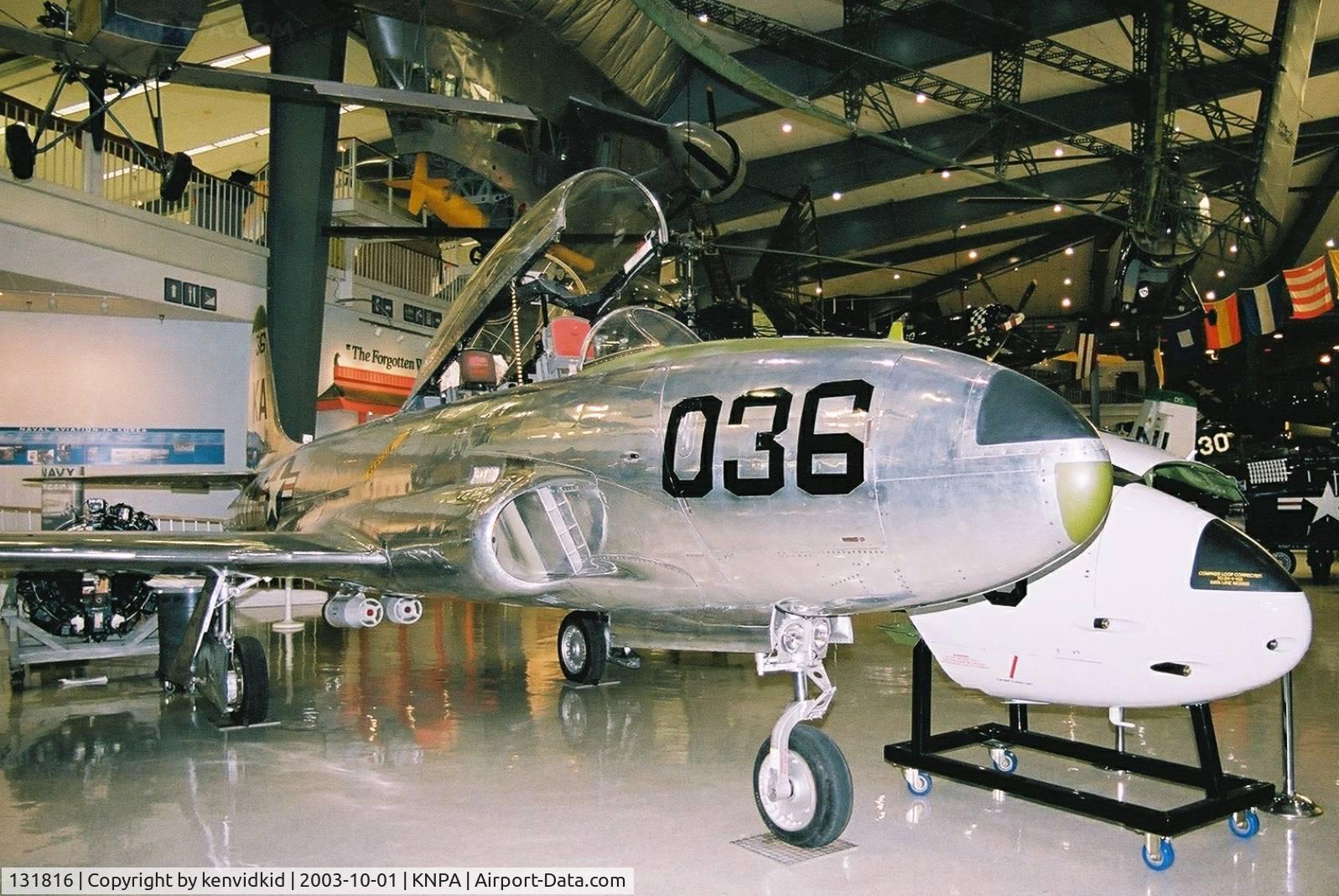 131816, Lockheed T-33B (TV-2 Seastar) C/N 580-6650, On display at the Museum of Naval Aviation, Pensacola.