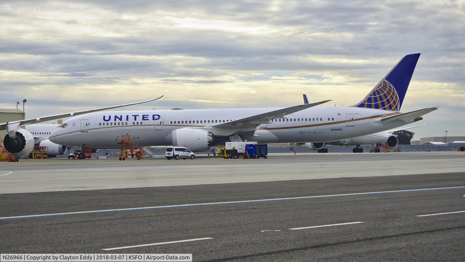 N26966, 2016 Boeing 787-9 Dreamliner C/N 60143, SFO 2018.