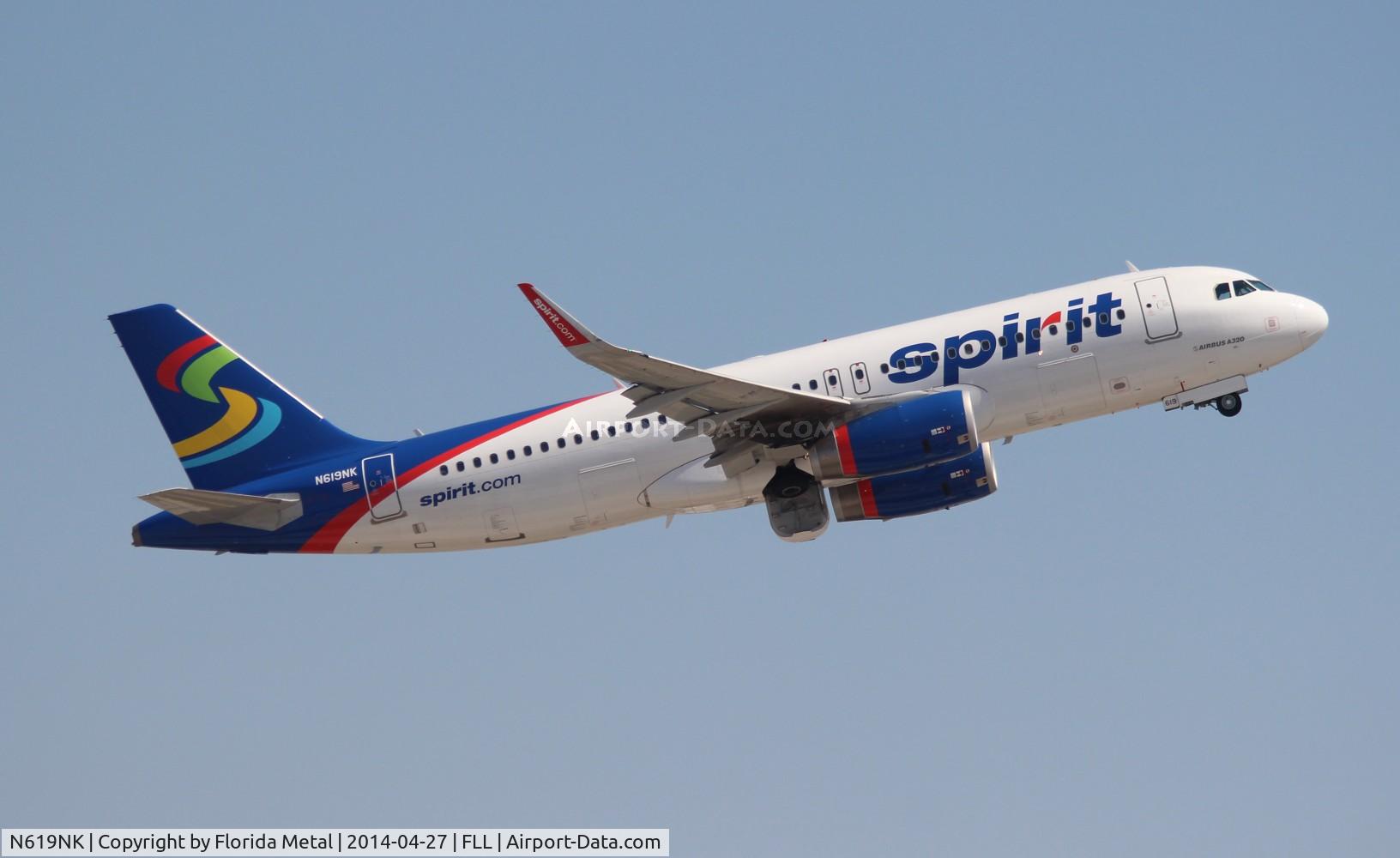 N619NK, 2013 Airbus A320-232 C/N 5517, Spirit
