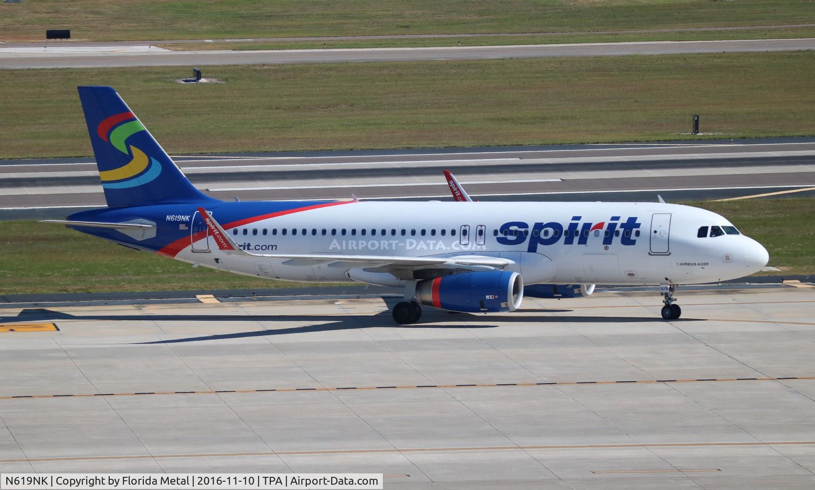 N619NK, 2013 Airbus A320-232 C/N 5517, Spirit
