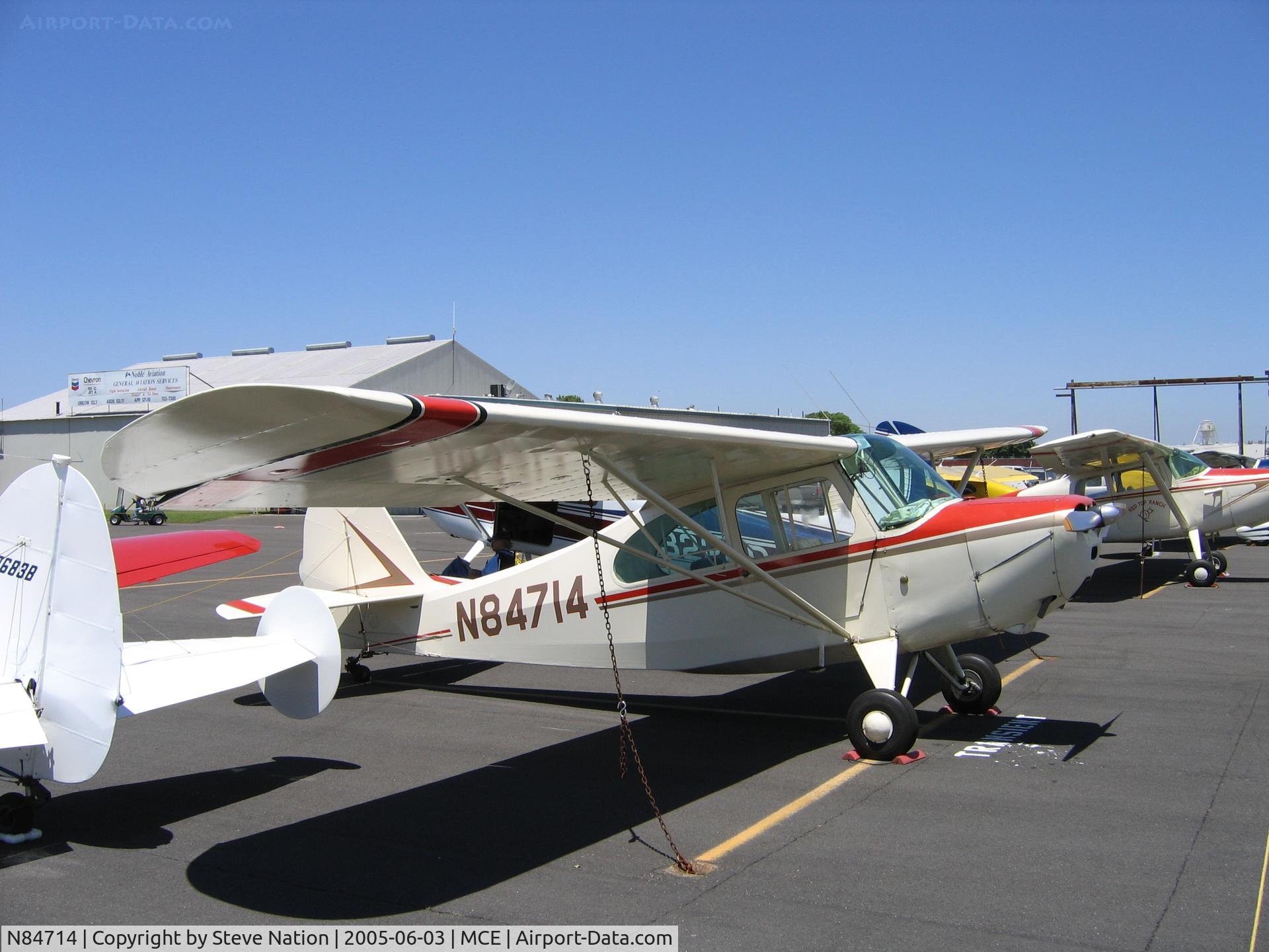 N84714, 1946 Aeronca 7AC Champion C/N 7AC-3427, John McCulloch's 1946 Aerona 7AC at Merced,CA