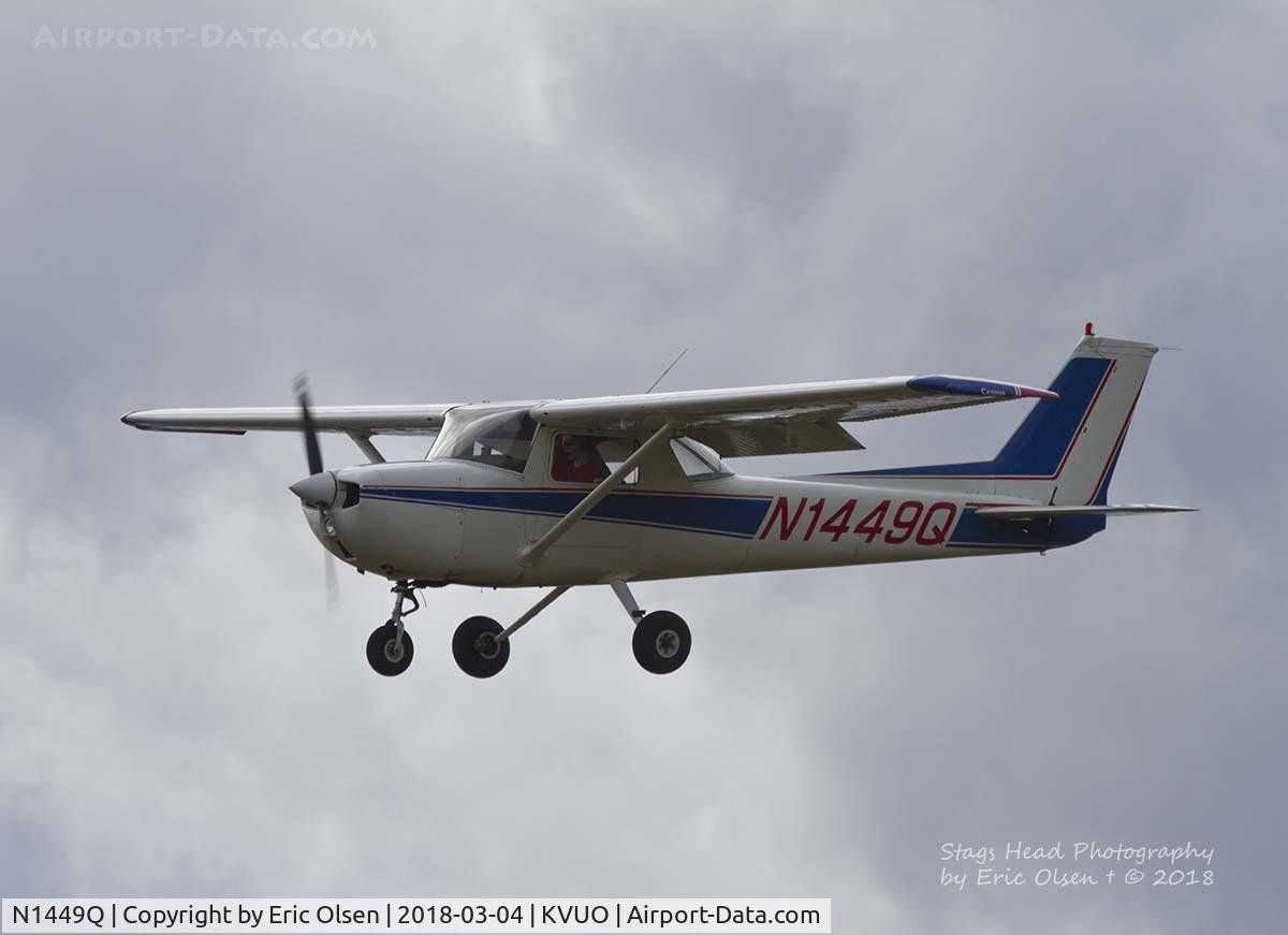N1449Q, 1971 Cessna 150L C/N 15072749, Cessna 150 landing at Pearson Field