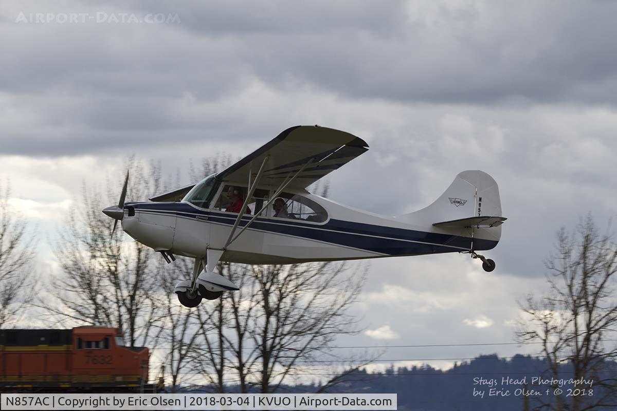 N857AC, Aeronca 7AC Champion C/N 7AC-2520, Aeronca landing at Pearson Field