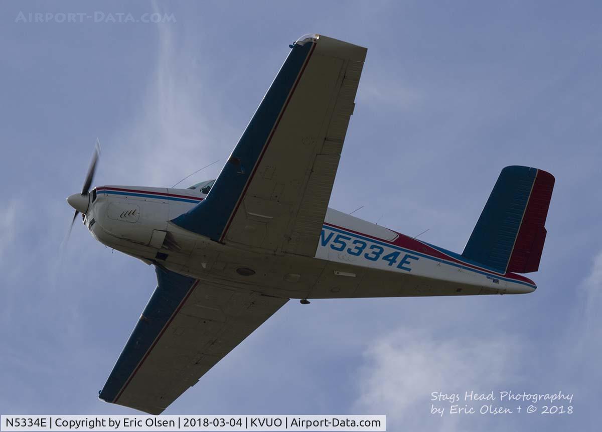 N5334E, 1959 Beech K35 Bonanza C/N D-5798, Beech K35 just after takeoff.