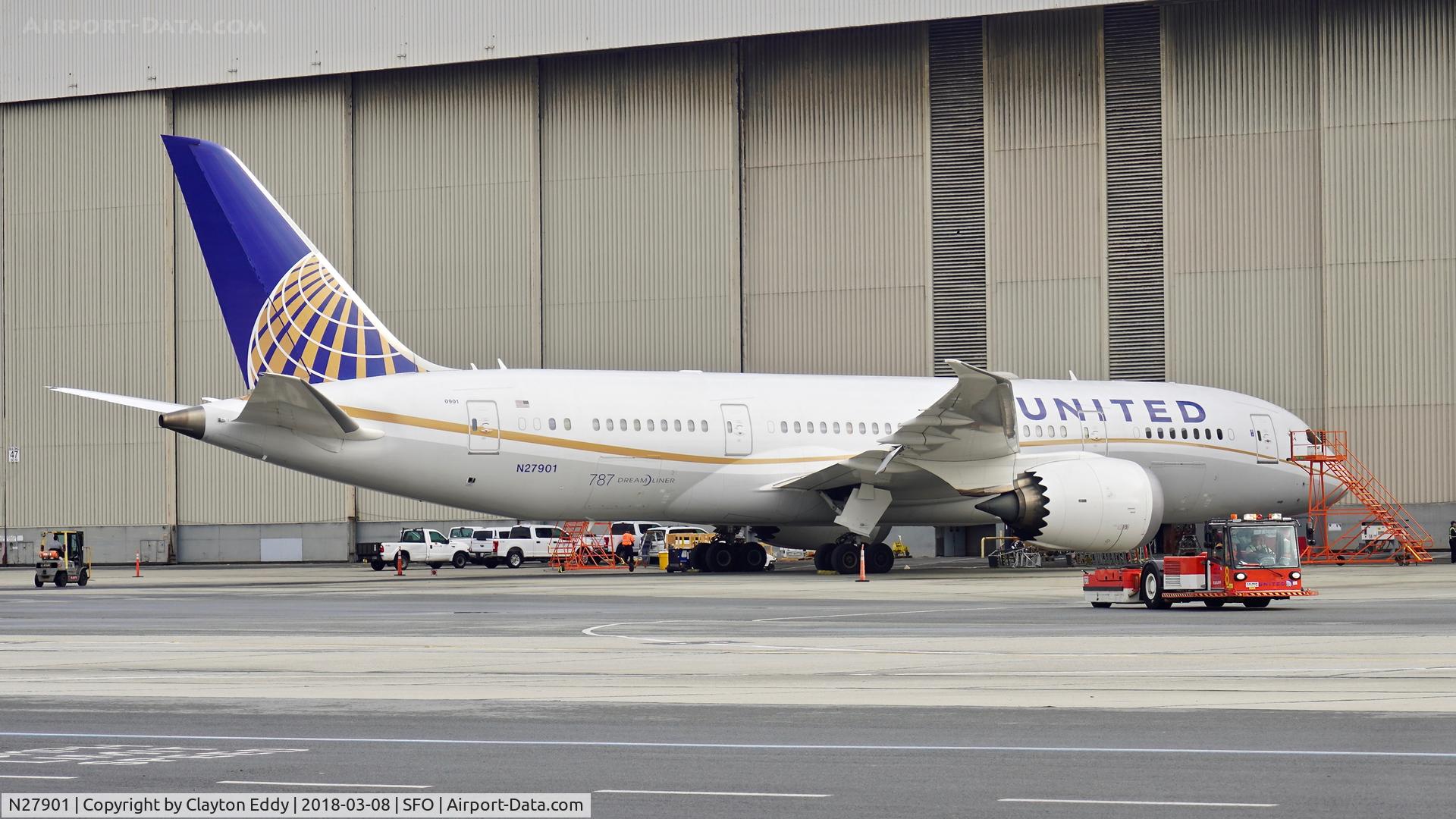 N27901, 2012 Boeing 787-8 Dreamliner C/N 34821, SFO 2018.
