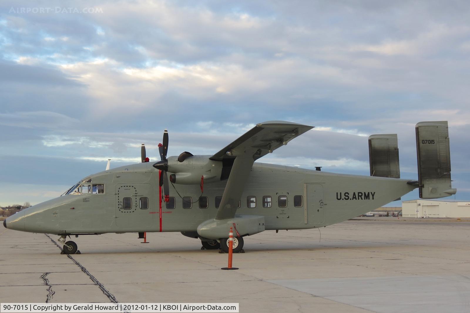 90-7015, Short C-23B Sherpa C/N K-0015, MS ArNG, Fort Sill, MS. To AMARC in DEC 2014.