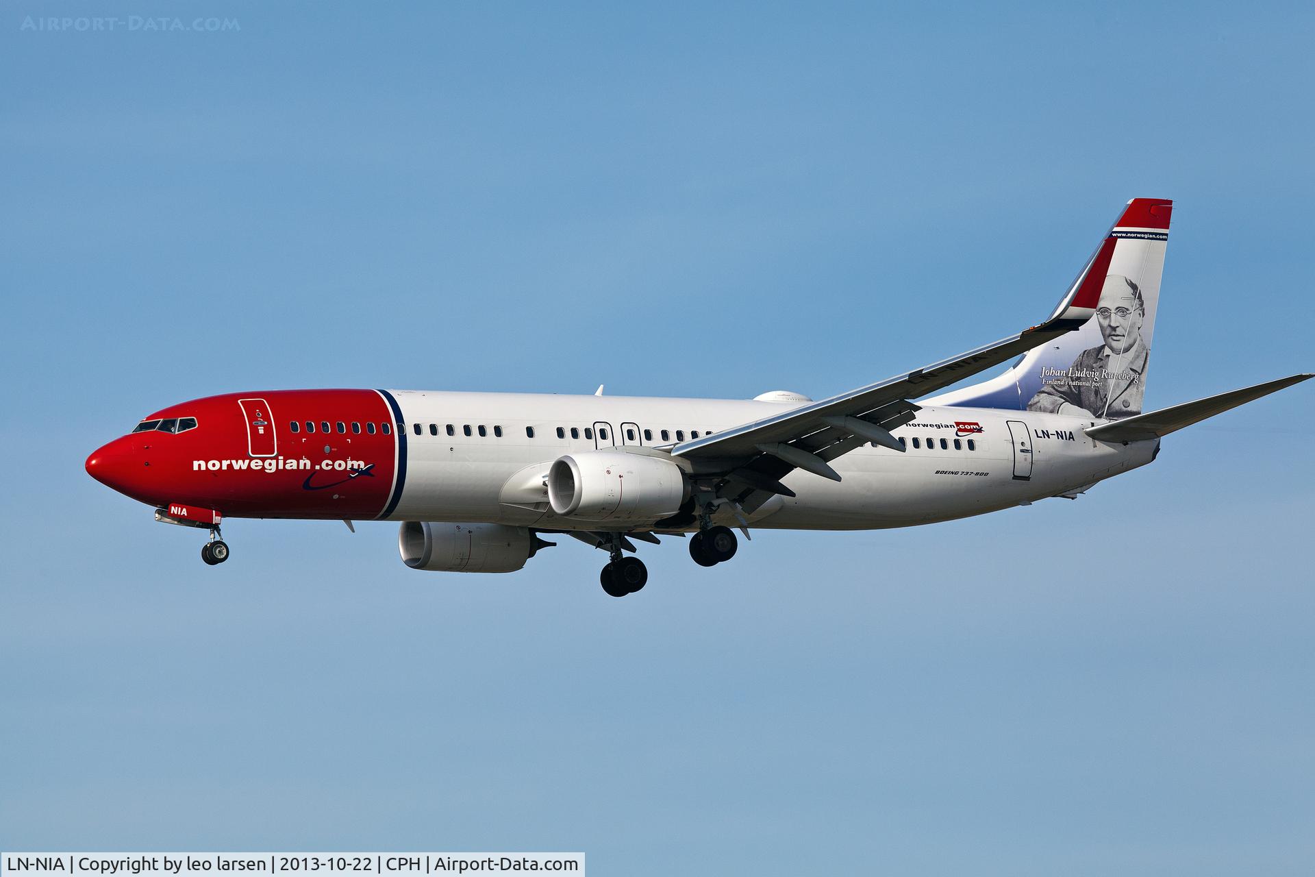 LN-NIA, 2012 Boeing 737-8JP C/N 39444, Copenhagen 22.10.2013