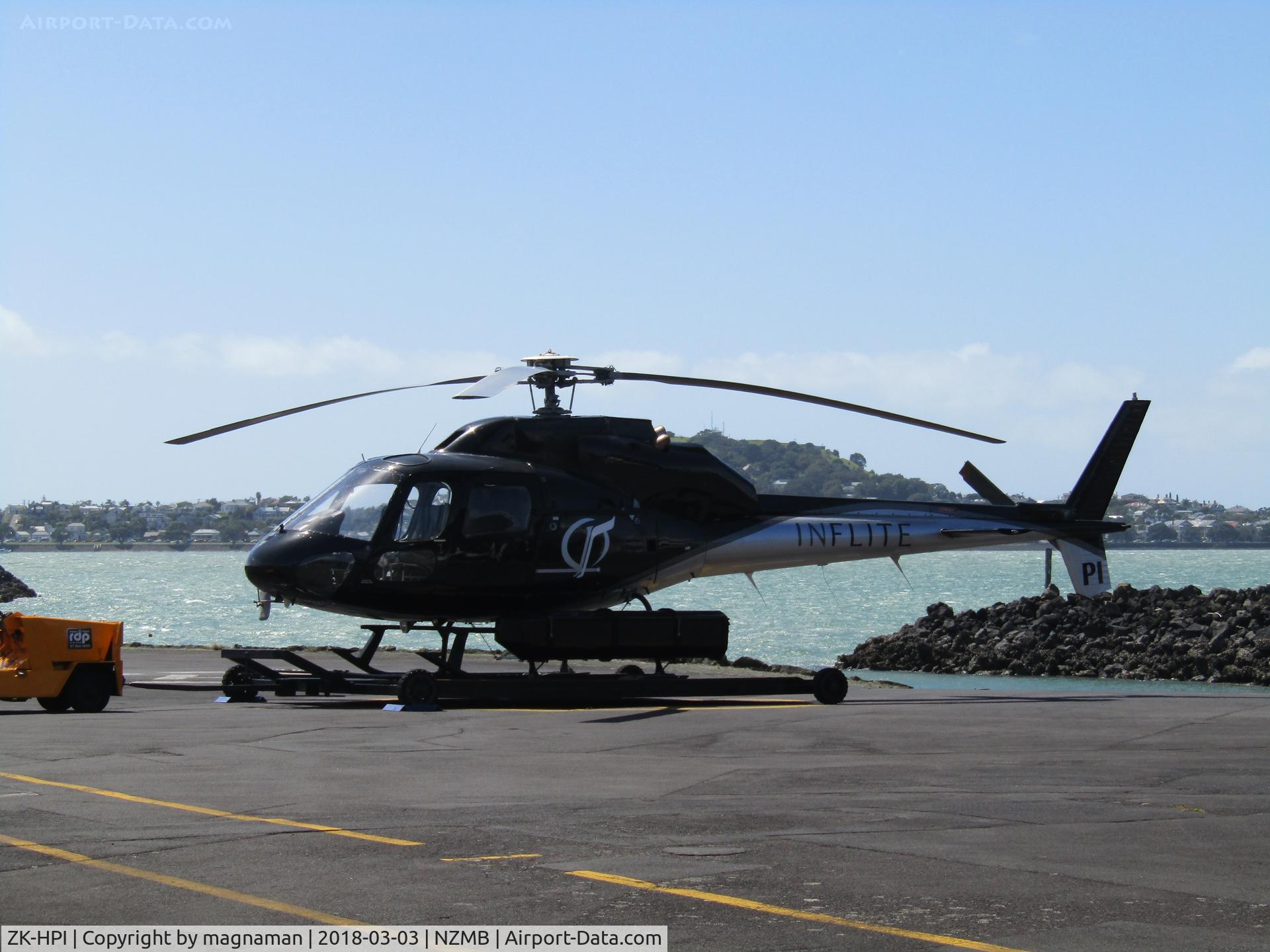 ZK-HPI, Aerospatiale AS-355F-1 Ecureuil 2 C/N 5211, at mechanics bay