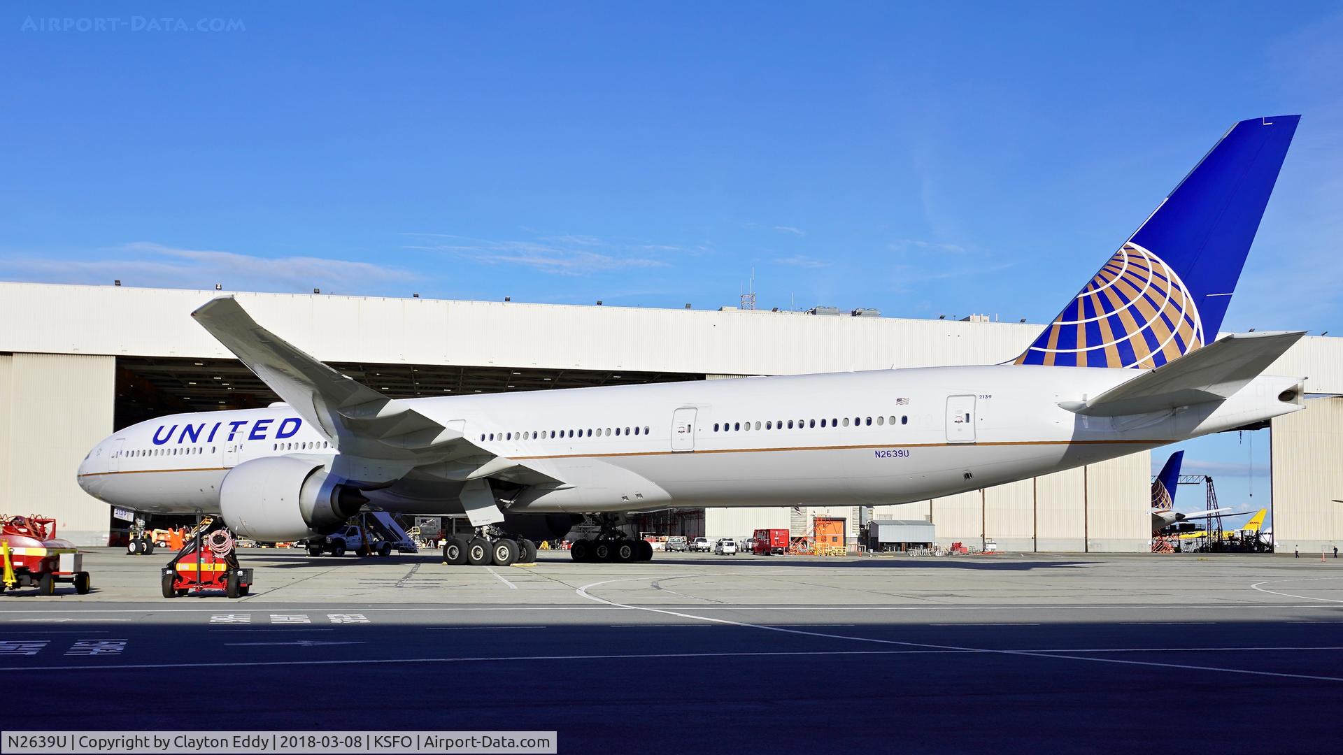 N2639U, 2017 Boeing 777-300/ER C/N 62650, SFO 2018.