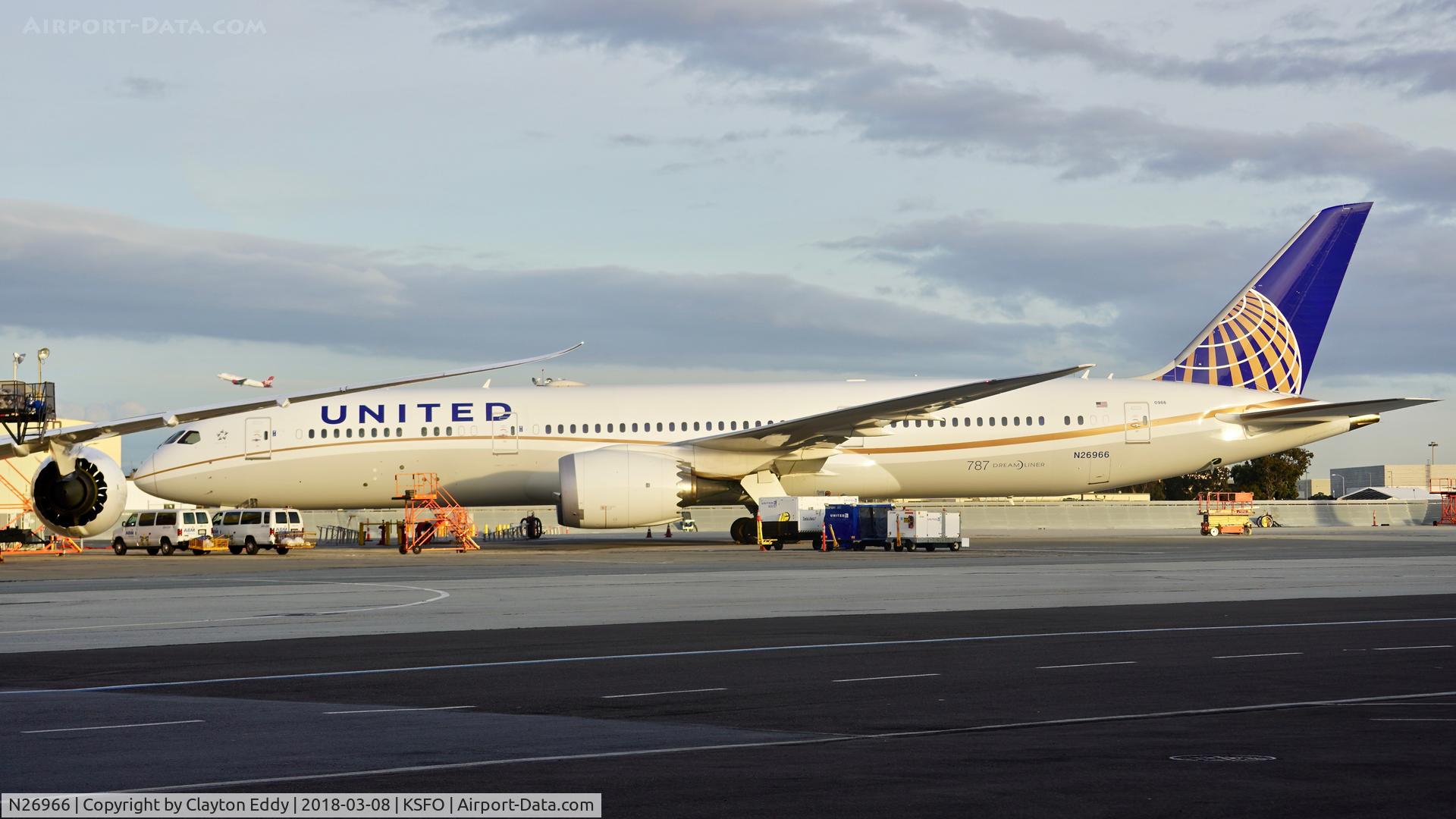 N26966, 2016 Boeing 787-9 Dreamliner C/N 60143, SFO 2018.