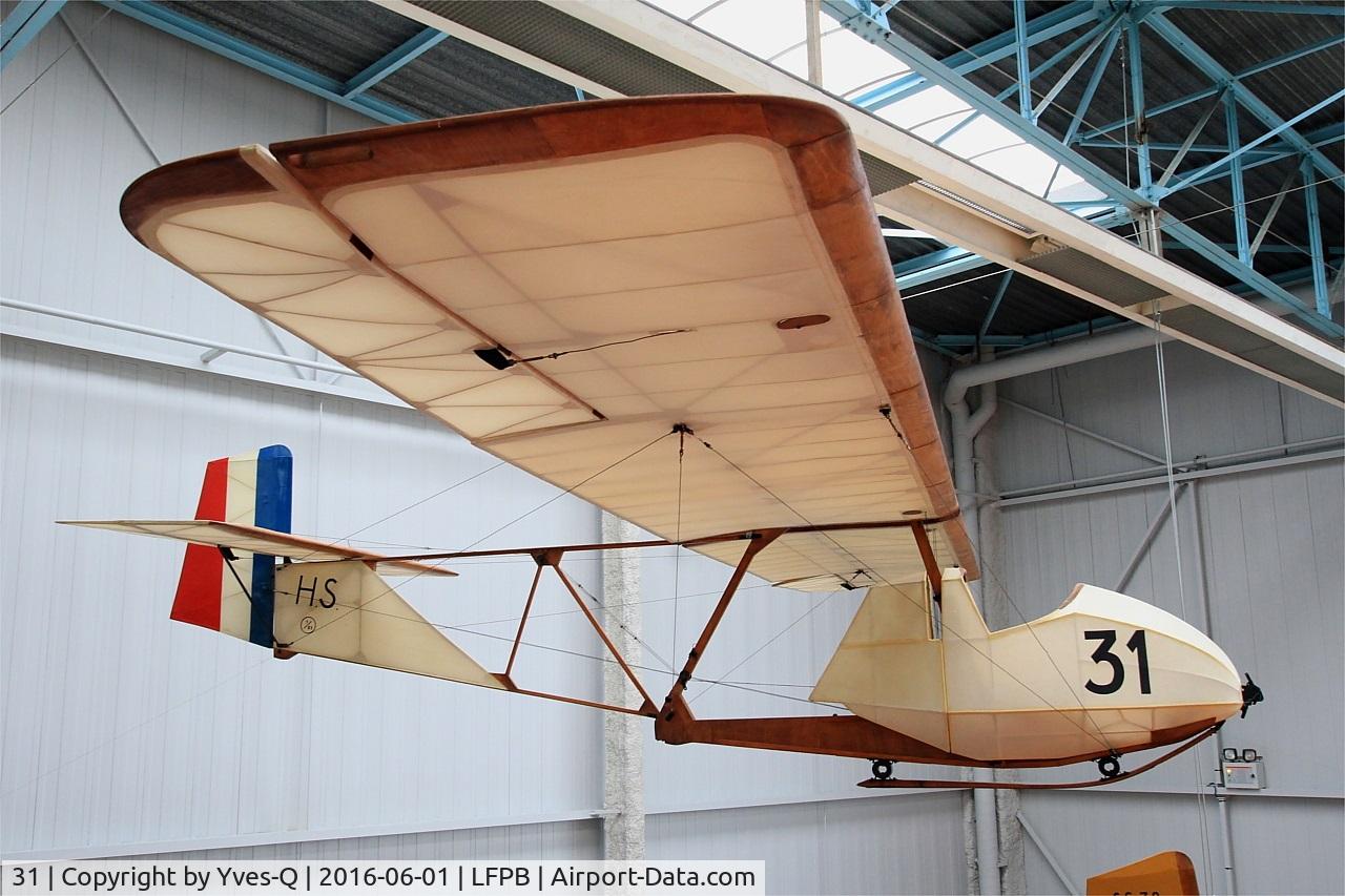 31, Schneider DFS 108-14 SG-38 Schulgleiter C/N 31, Schneider DFS 108-14 SG-38 Schulgleiter, Air & Space Museum Paris-Le Bourget Airport (LFPB-LBG)