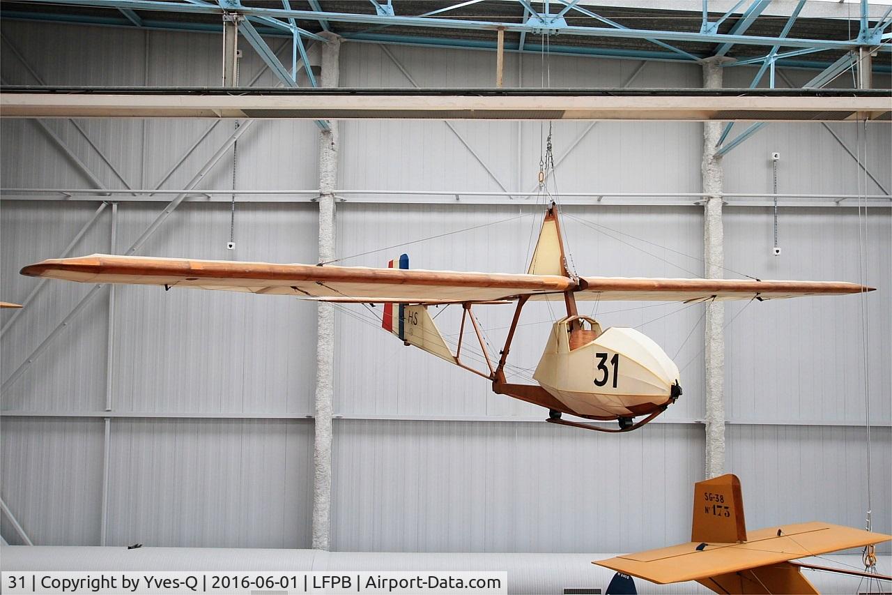 31, Schneider DFS 108-14 SG-38 Schulgleiter C/N 31, Schneider DFS 108-14 SG-38 Schulgleiter, Air & Space Museum Paris-Le Bourget Airport (LFPB-LBG)