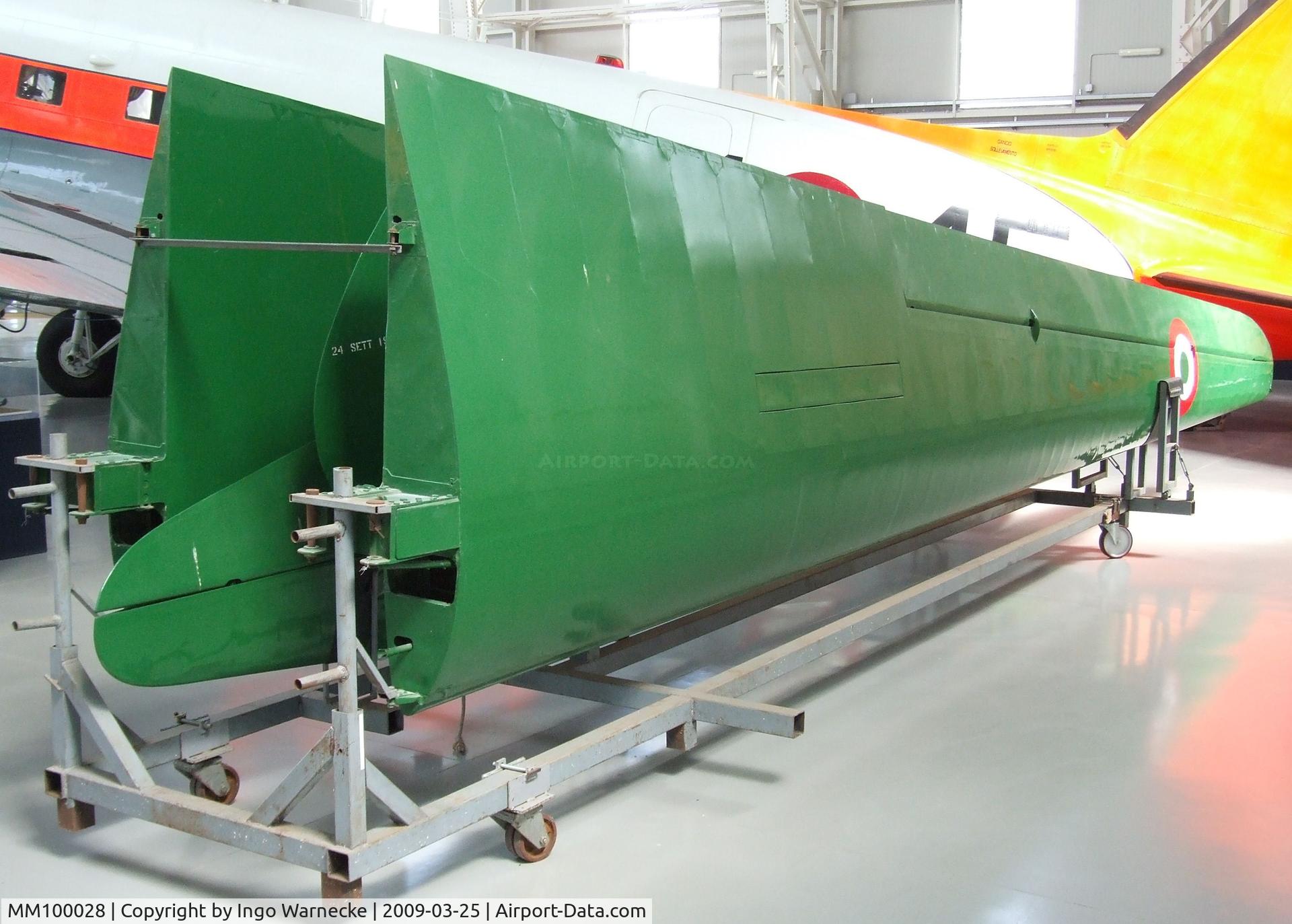 MM100028, CVV CVV.6 Canguro C/N 2-131, CVV CVV.6 Canguro, still awaiting reassembly at the Museo storico dell'Aeronautica Militare, Vigna di Valle