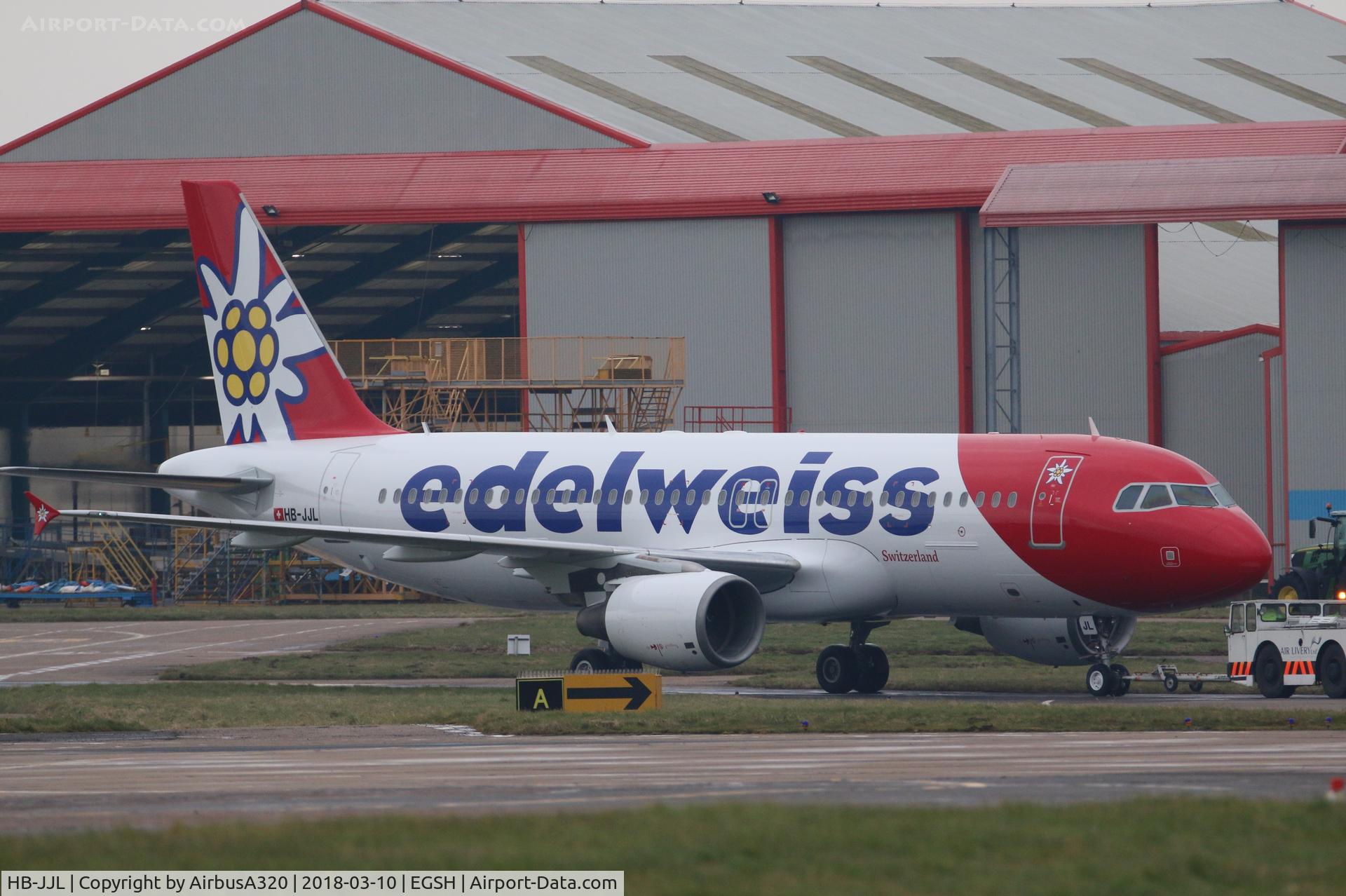 HB-JJL, 2005 Airbus A320-214 C/N 2606, Rolled out in full Edelweiss livery