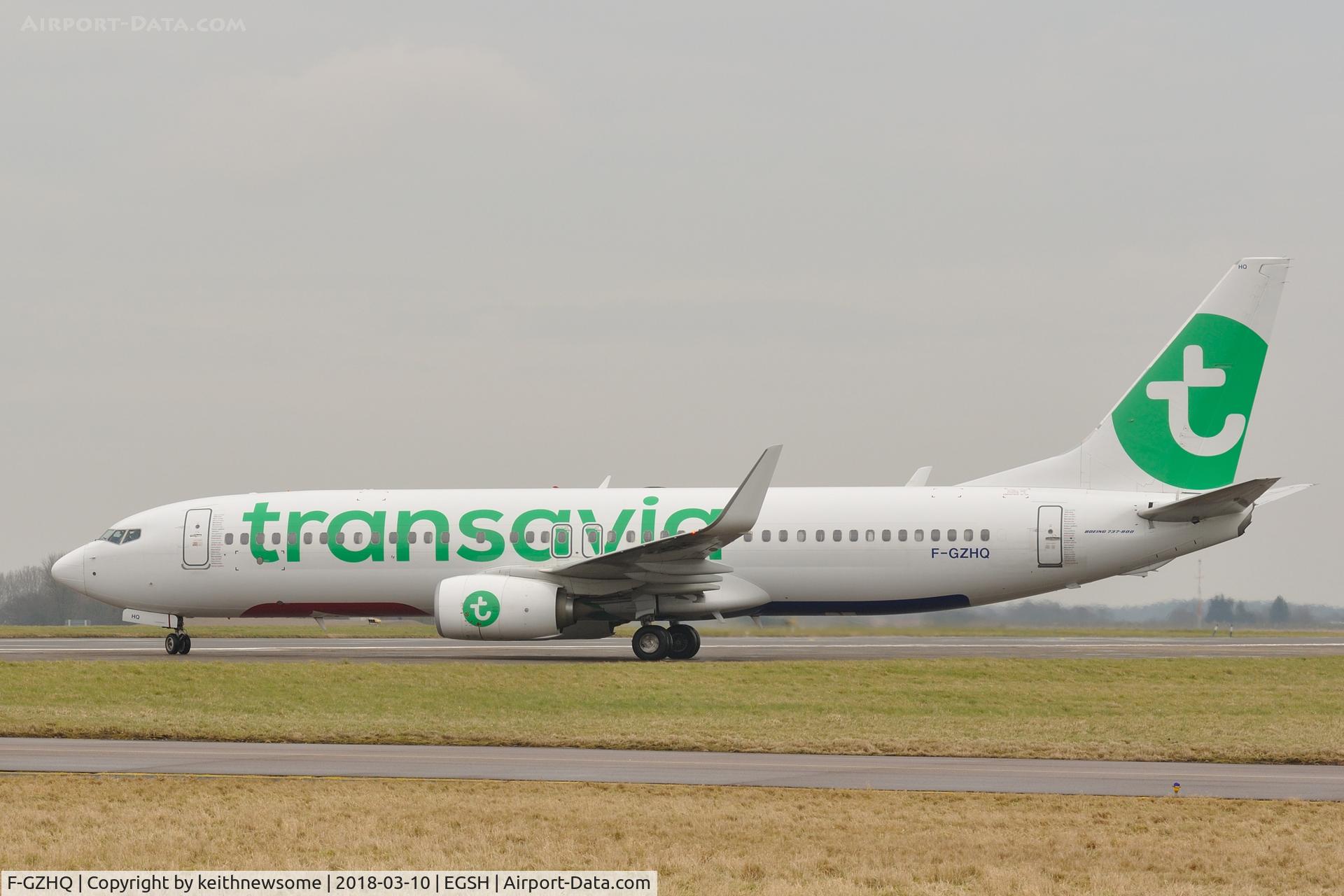 F-GZHQ, 2015 Boeing 737-8K2 C/N 44567, Arriving for maintenance.