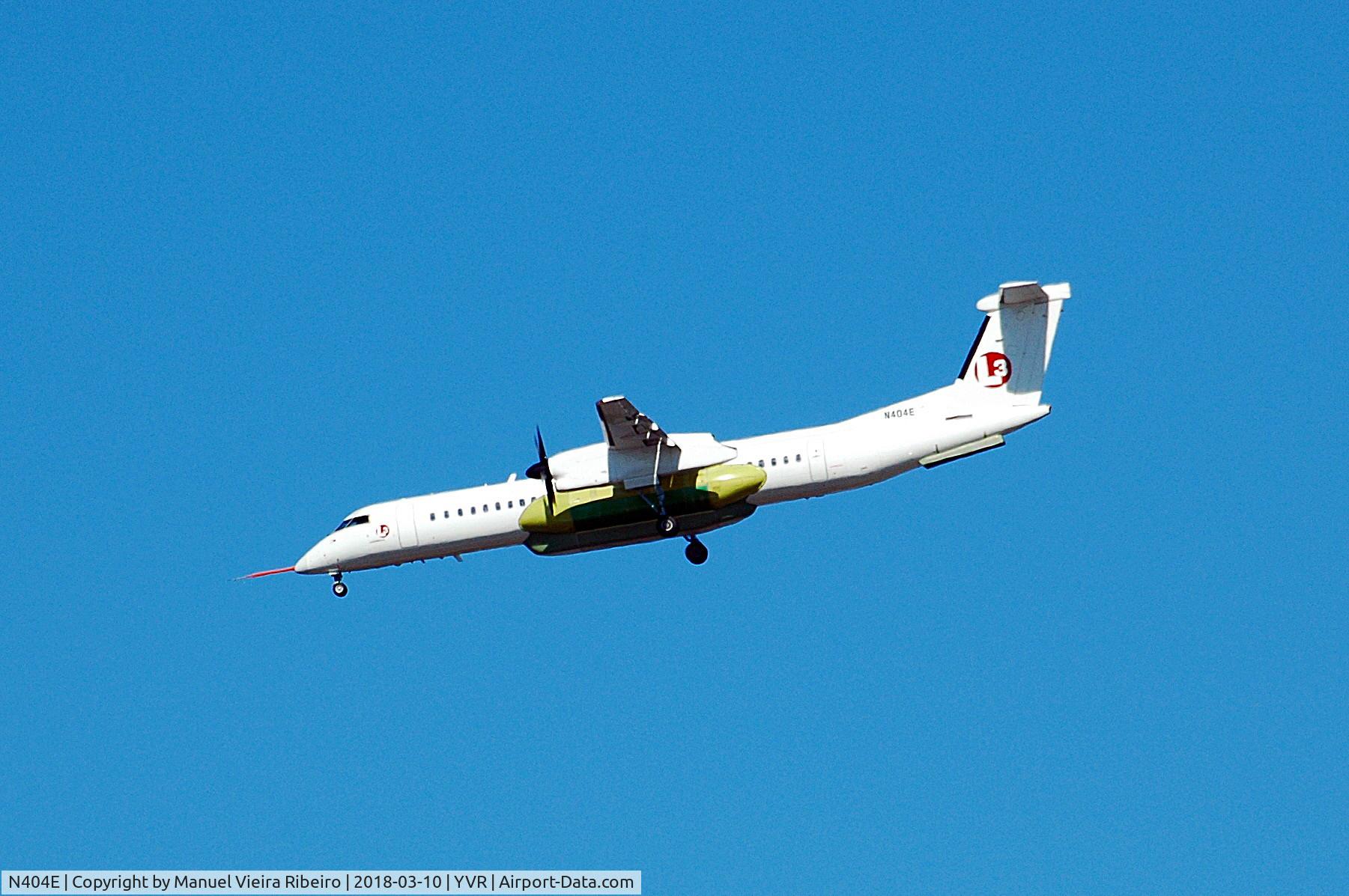 N404E, 2002 De Havilland Canada DHC-8-402Q Dash 8 C/N 4067, Arrival at YVR