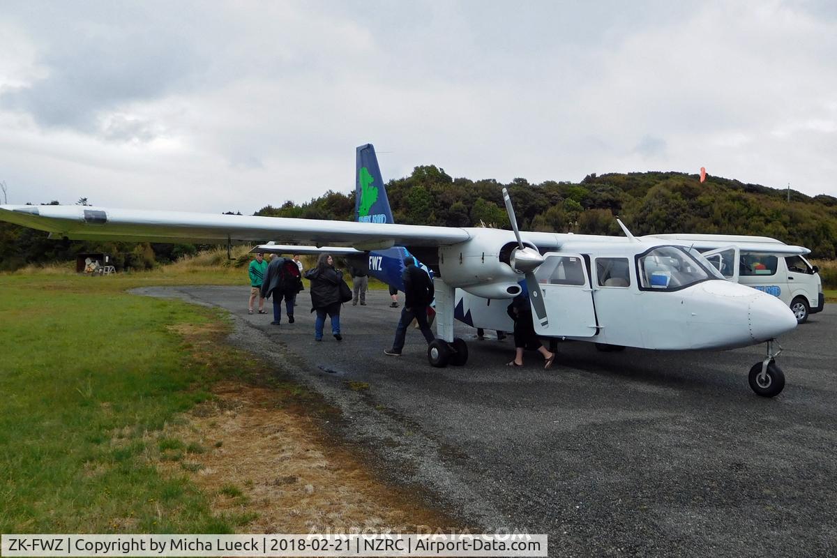 ZK-FWZ, Britten-Norman BN-2A-26 Islander C/N 52, At Ryan's Creek/Stewart Island