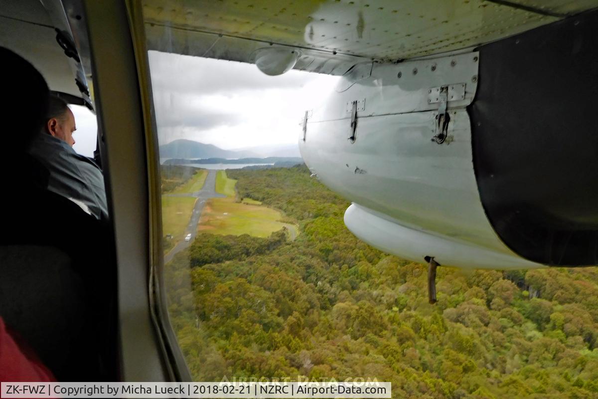 ZK-FWZ, Britten-Norman BN-2A-26 Islander C/N 52, On approach to the airstrip at Ryan's Creek (Stewart Island)