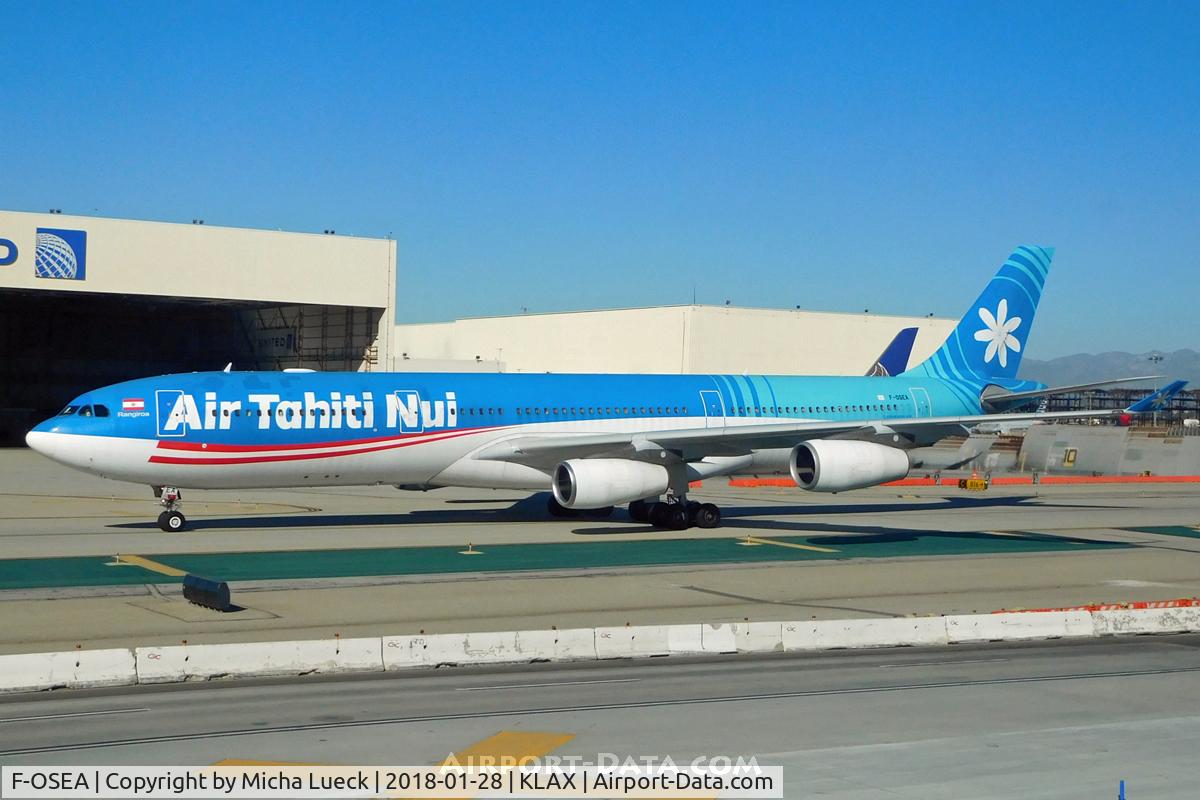F-OSEA, 2001 Airbus A340-313 C/N 438, At LAX