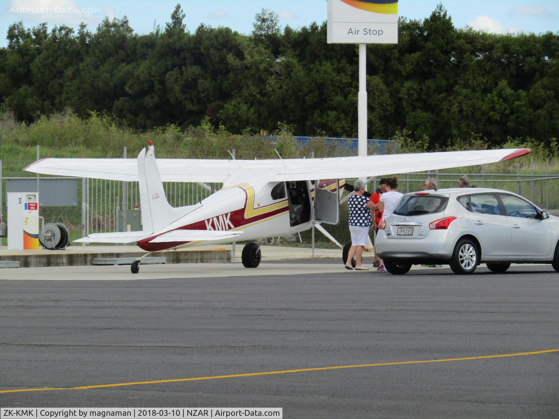 ZK-KMK, Cessna 180 C/N 180-32470, at fuelfarm