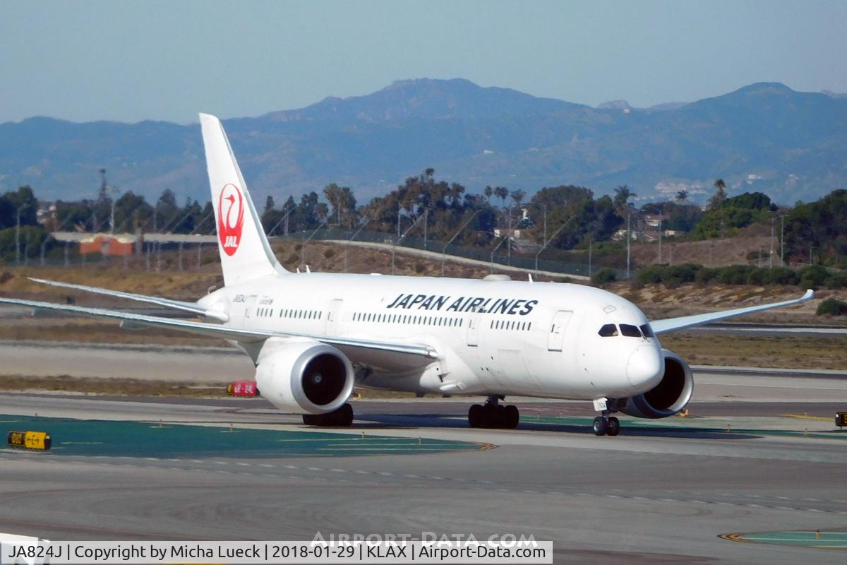 JA824J, 2011 Boeing 787-846 Dreamliner C/N 34834, At LAX