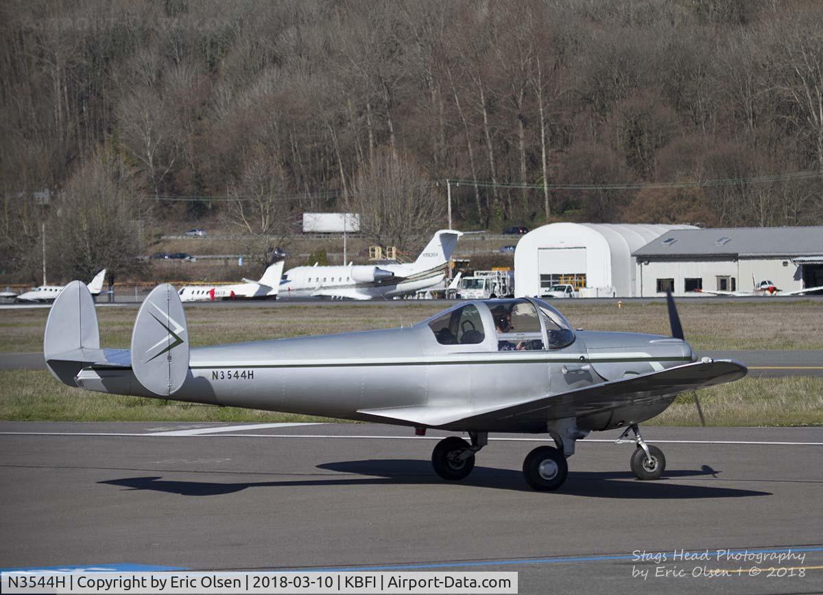 N3544H, 1947 Erco 415CD Ercoupe C/N 4169, Erco taxing out to take off from KBFI