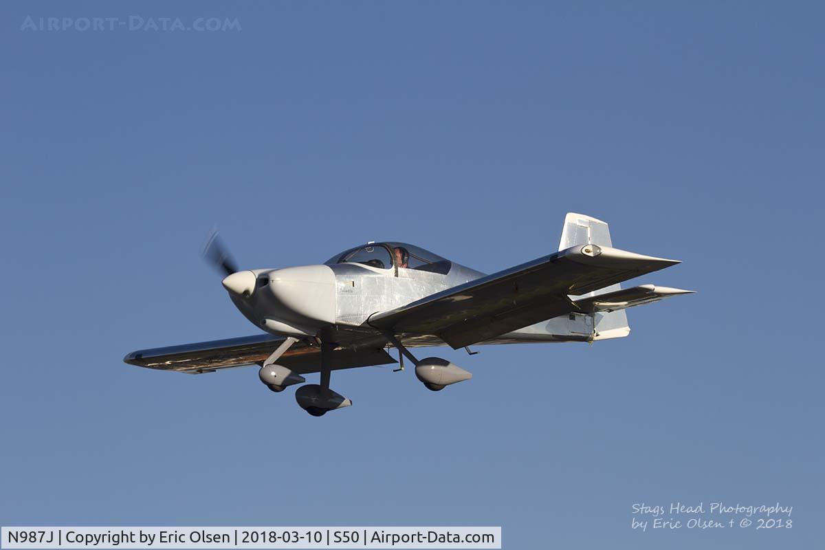 N987J, 2013 Vans RV-9A C/N J90897, RV-9A coming into S50