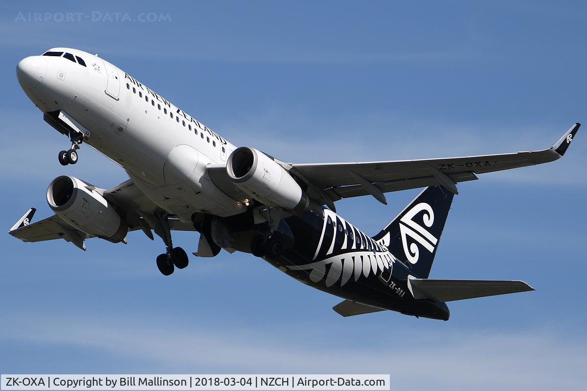 ZK-OXA, 2013 Airbus A320-232 C/N 5269, away to AKL