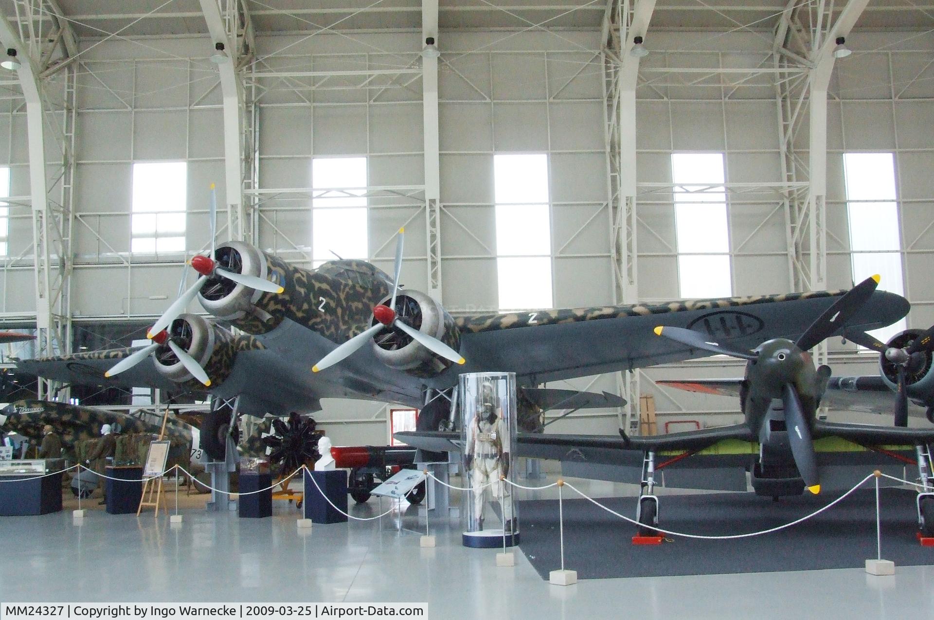 MM24327, 1949 Savoia-Marchetti SM.79 ZLlll C/N L-112, Savoia-Marchetti SM.79L Sparviero at the Museo storico dell'Aeronautica Militare, Vigna di Valle