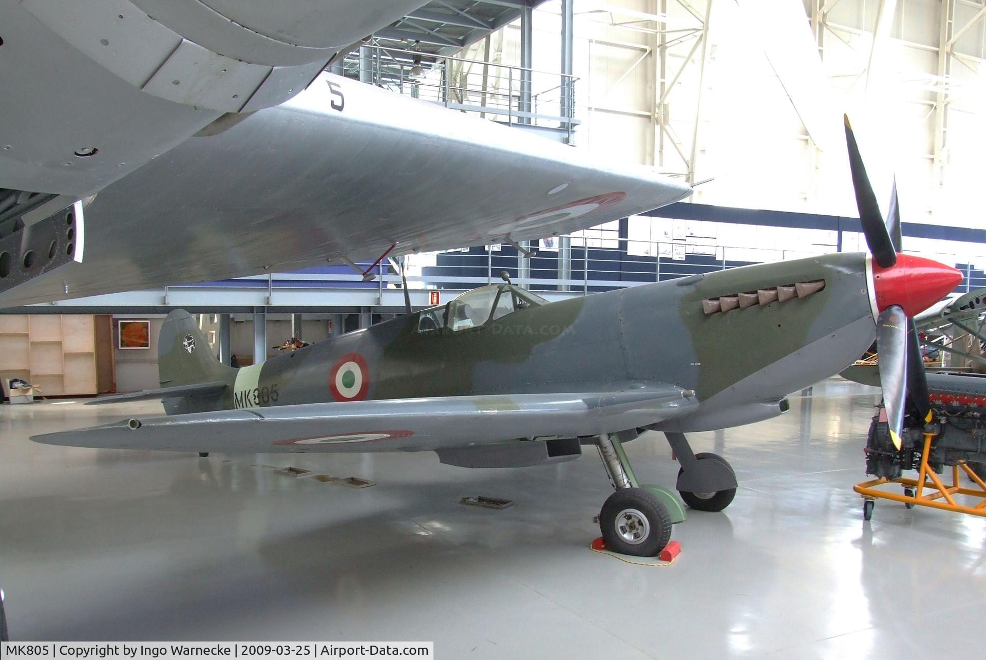 MK805, 1944 Supermarine 361 Spitfire LF.IXc C/N CBAF.IX.1780, Supermarine Spitfire LF.IXc at the Museo storico dell'Aeronautica Militare, Vigna di Valle