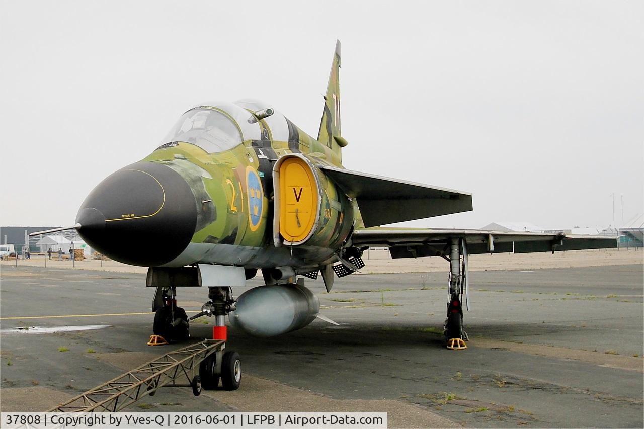 37808, Saab SK37 Viggen C/N 37808, Saab SK37 Viggen, Exibited at Air & Space Museum Paris-Le Bourget (LFPB)