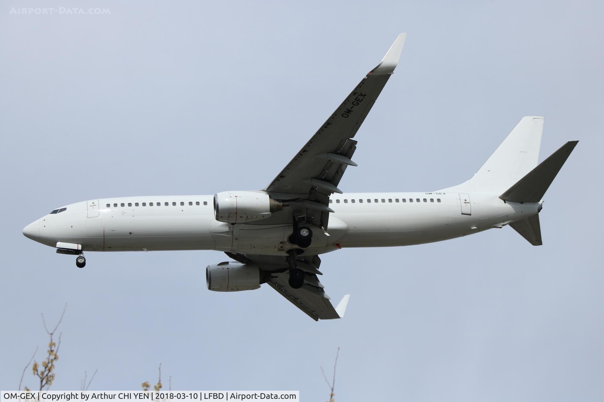 OM-GEX, 1999 Boeing 737-8AS C/N 29919, Flight for HOP! from Lyon