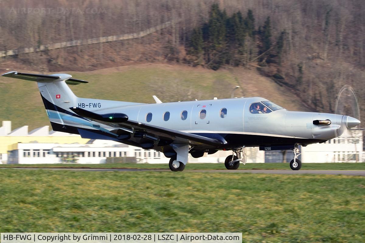 HB-FWG, 2011 Pilatus PC-12/47E C/N 1298, rolling in the morning sun