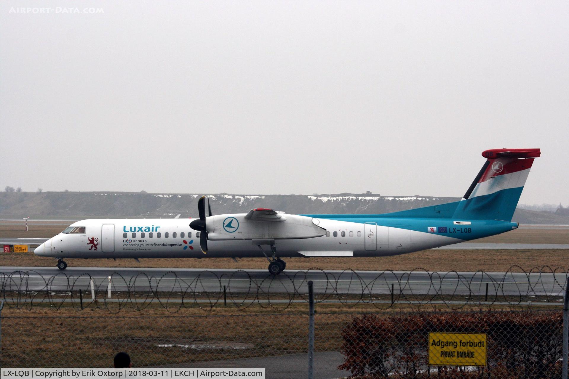 LX-LQB, 2015 De Havilland Canada DHC-8-402Q Dash 8 C/N 4512, LX-LQB landed rw 04L