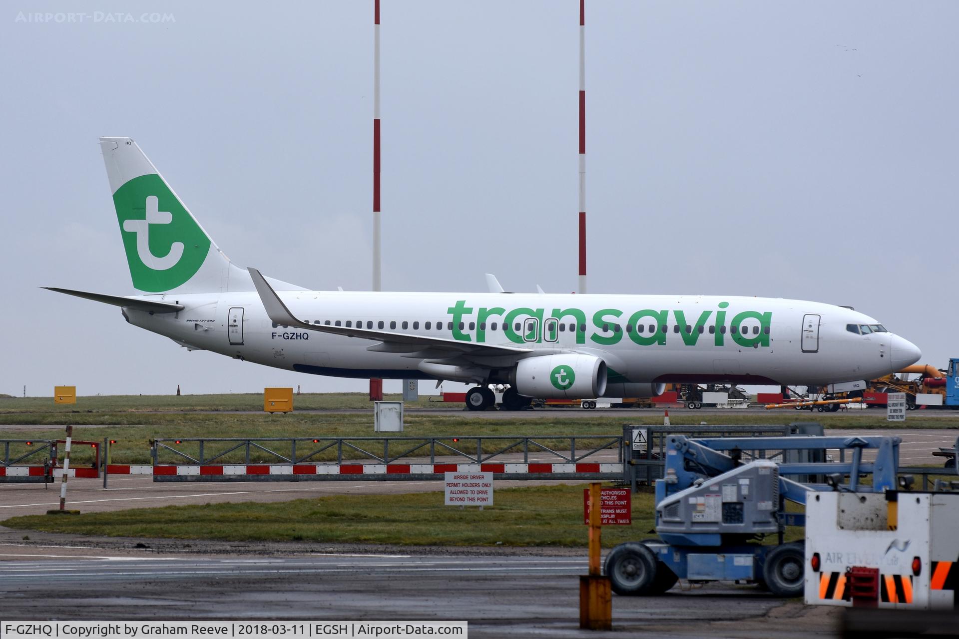 F-GZHQ, 2015 Boeing 737-8K2 C/N 44567, Parked at Norwich.