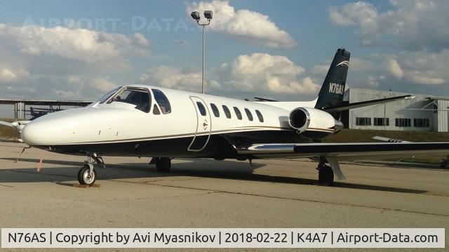 N76AS, Cessna 550 C/N 5500432, At Atlanta South regional Airport