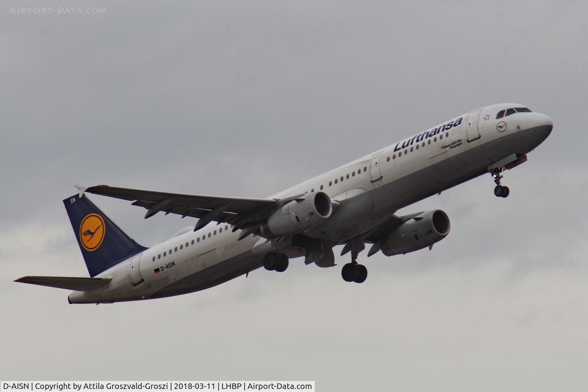 D-AISN, 2008 Airbus A321-231 C/N 3592, Budapest Ferihegy International Airport, Hungary
