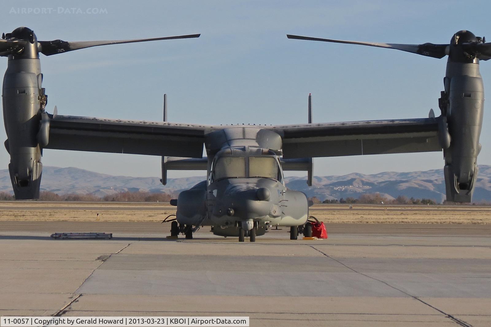 11-0057, 2011 Bell-Boeing CV-22B Osprey C/N D1038, Early morning on the sough GA ramp.  7th SOS, 752nd SOG, stationed at RAF Mildenhall, UK.