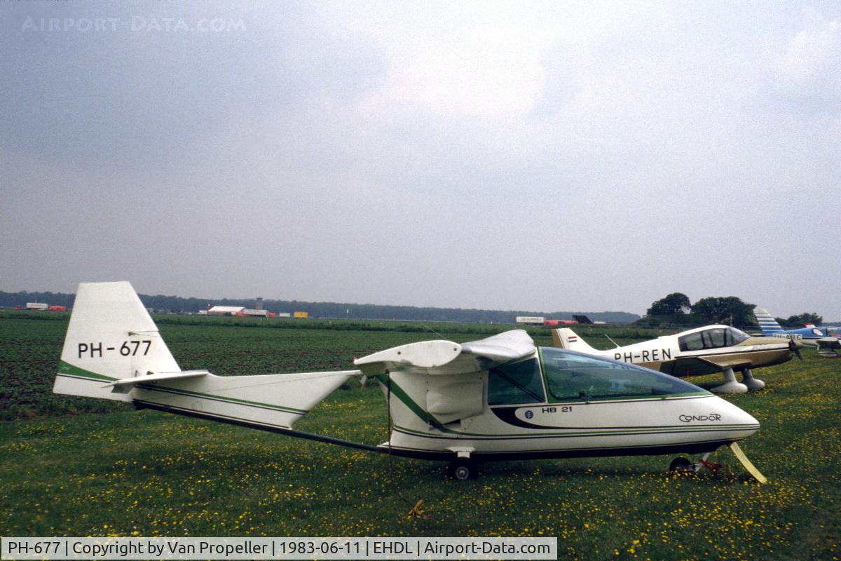 PH-677, 1979 Brditschka HB-21 Movit C/N 21018, Brditschka HB-21 motorglider at Deelen Air Base Open Day 1983