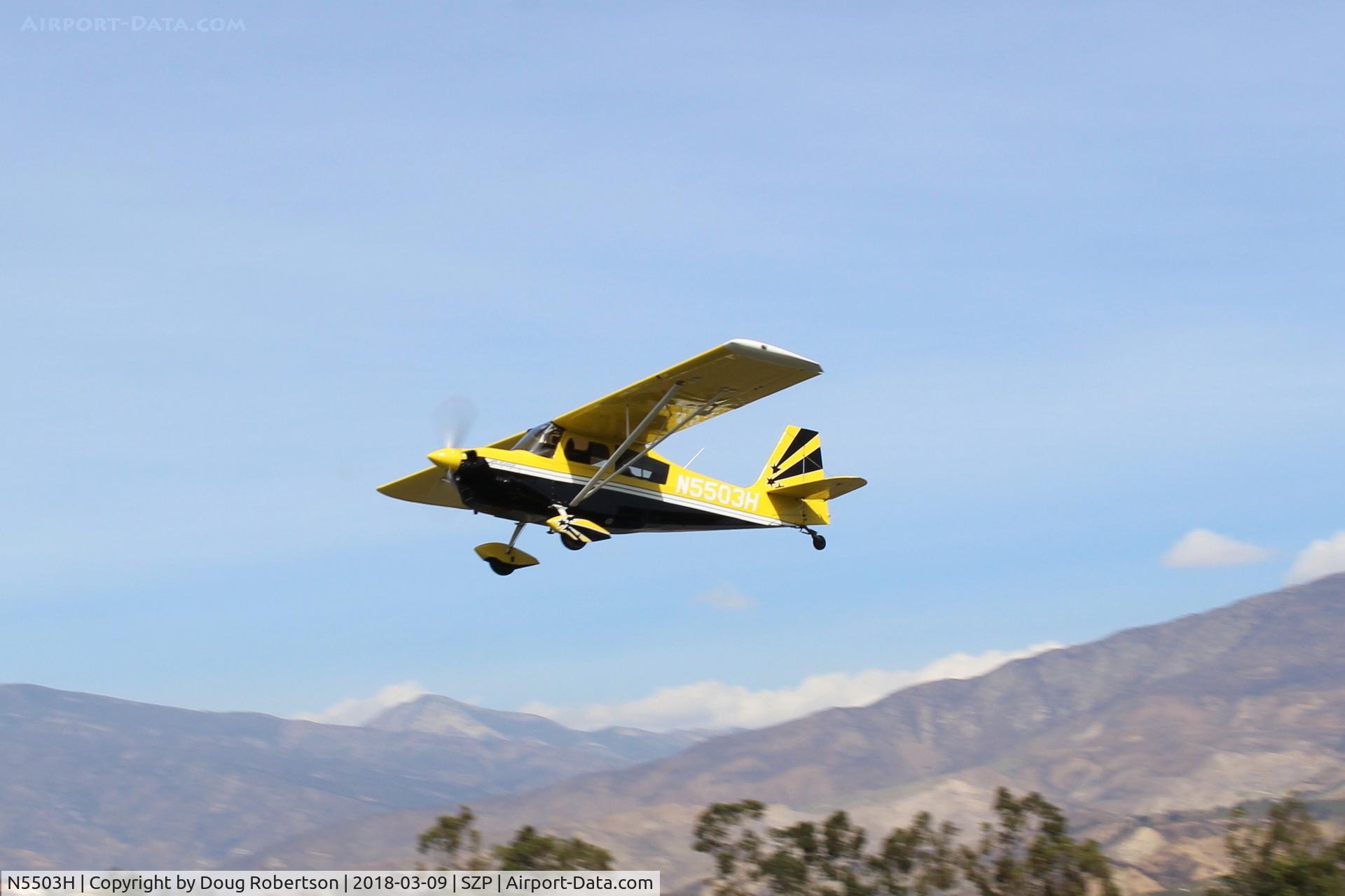N5503H, 1978 Bellanca 8KCAB Super Decathlon C/N 413-78, 1978 Bellanca 8KCAB SUPER DECATHLON, Lycoming AEIO-360 180 Hp, another takeoff climb Rwy 22